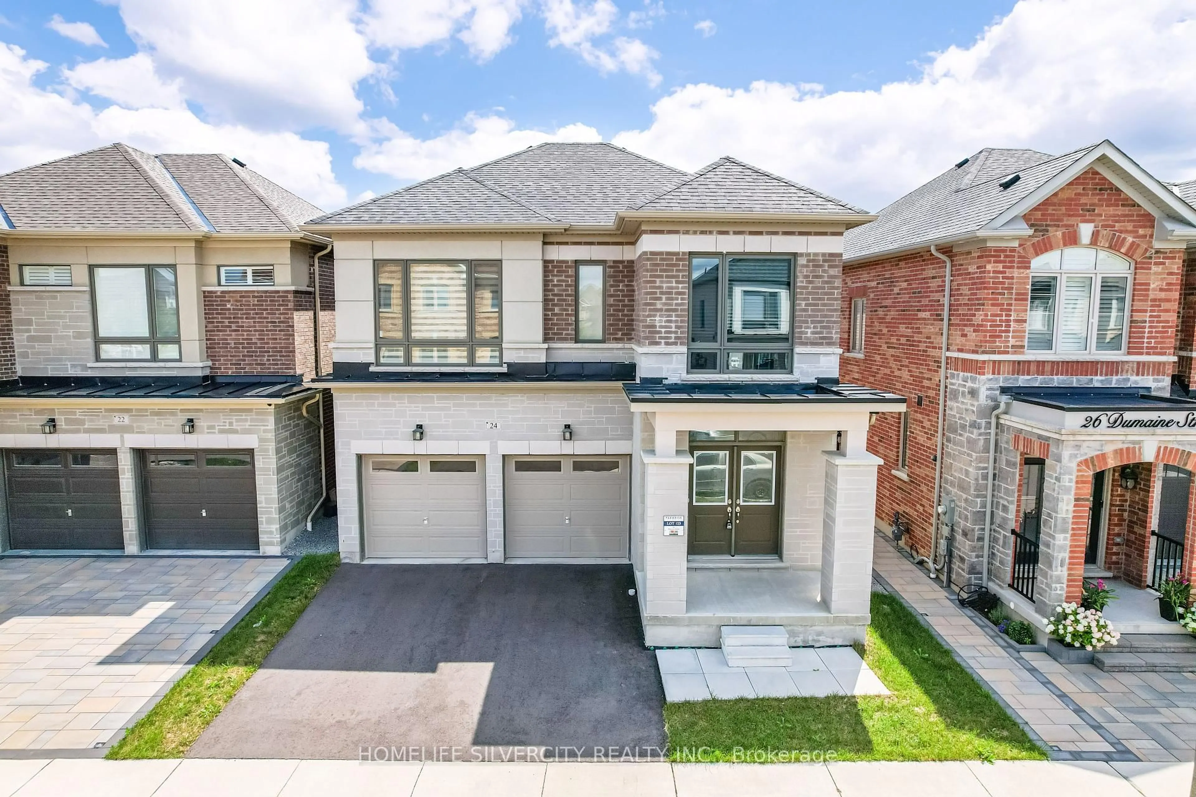 Home with brick exterior material, street for 24 DUMAINE St, Whitby Ontario L1P 0G8