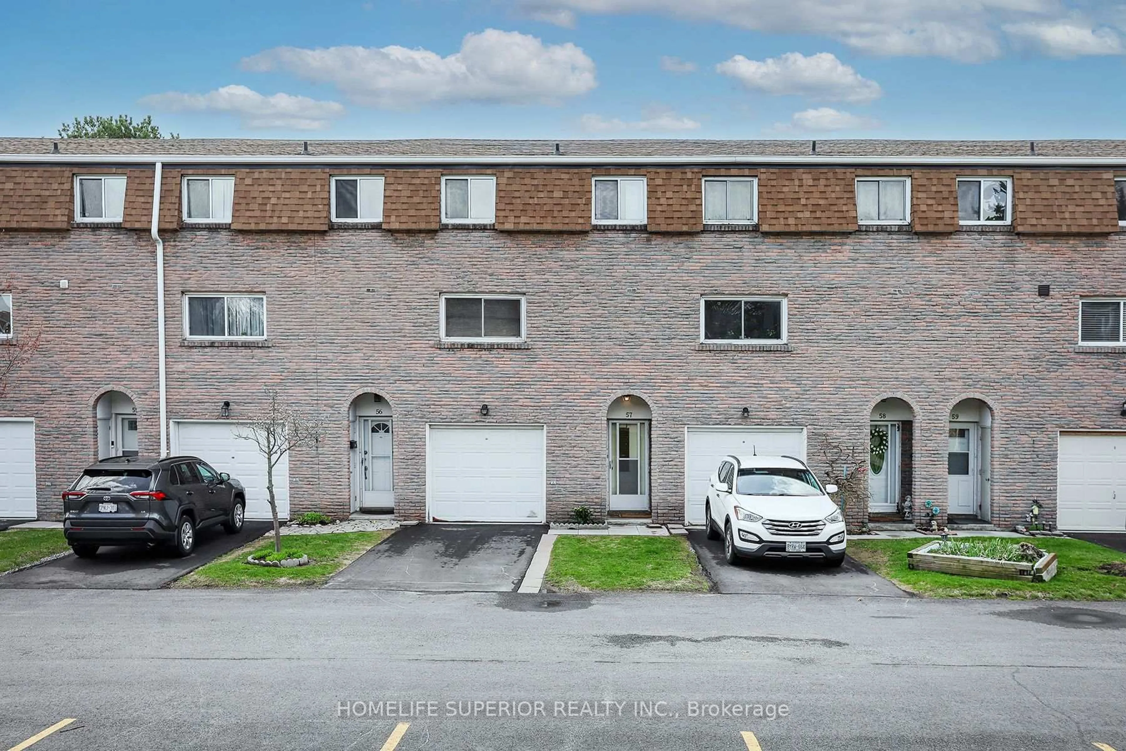 A pic from outside/outdoor area/front of a property/back of a property/a pic from drone, street for 121 Centennial Rd #57, Toronto Ontario M1C 1Z7