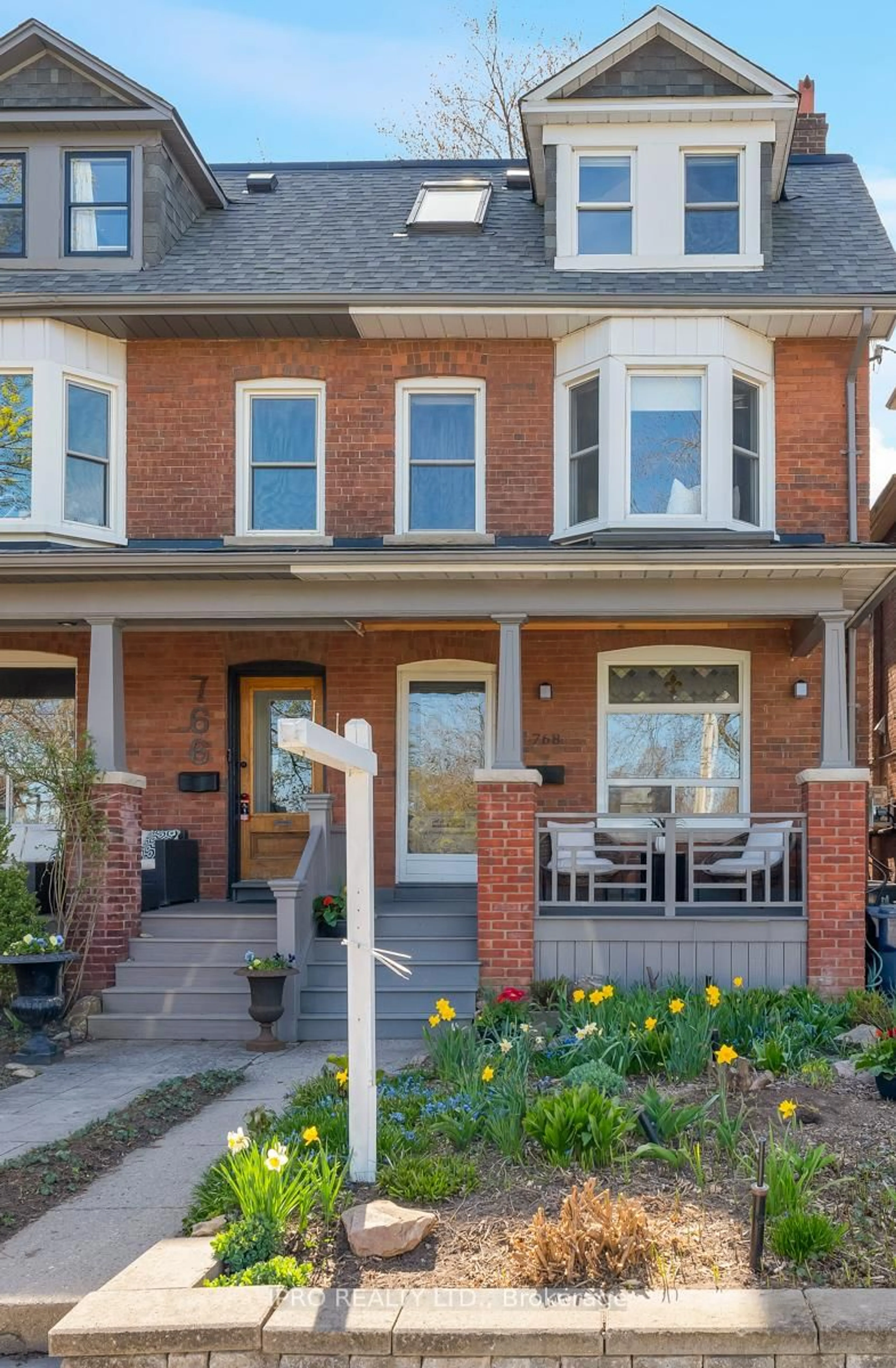 Home with brick exterior material, street for 768 Logan Ave, Toronto Ontario M4K 3C8