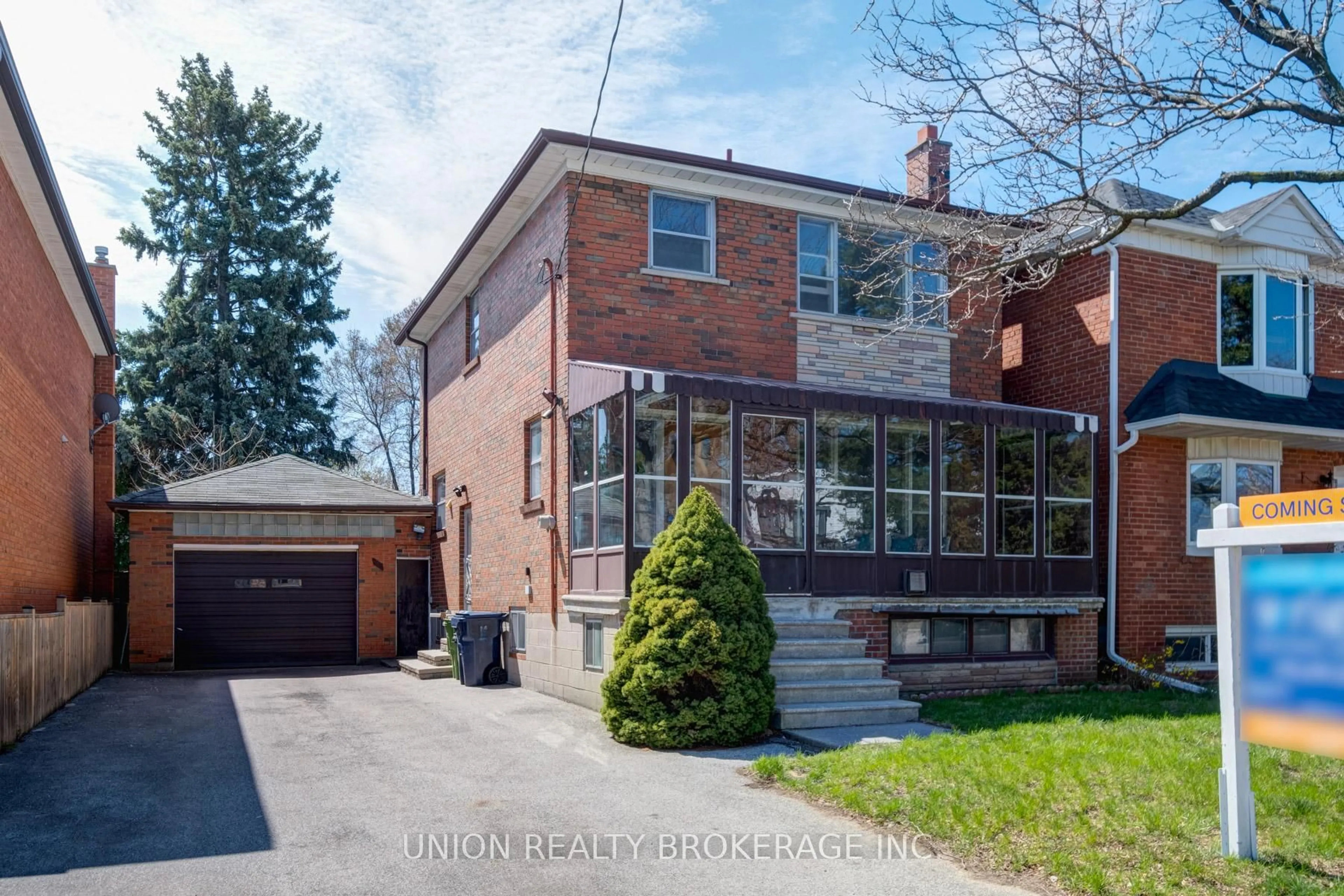Home with brick exterior material, street for 43 Sammon Ave, Toronto Ontario M4J 1Y7