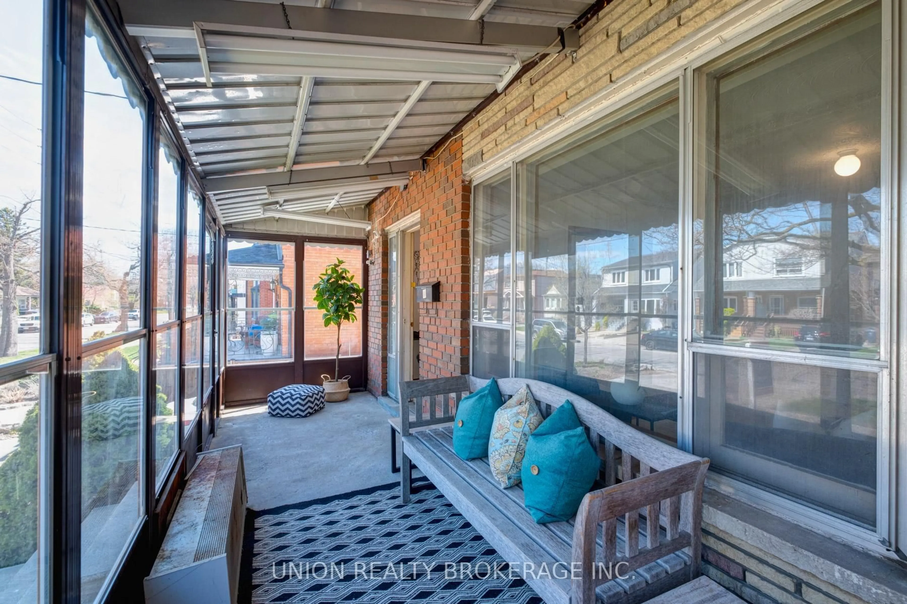 Patio, street for 43 Sammon Ave, Toronto Ontario M4J 1Y7