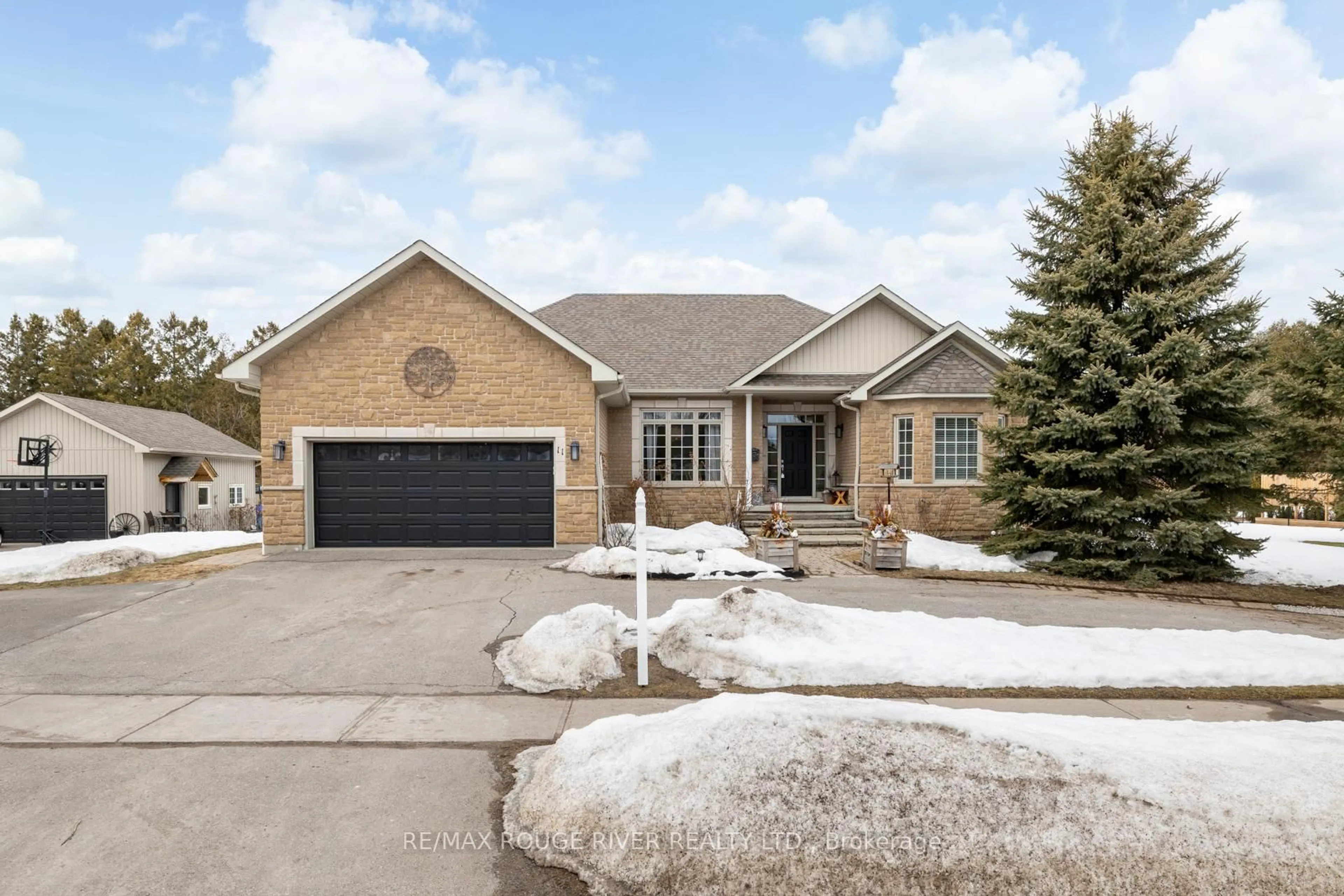 Home with brick exterior material, street for 11 Mikelen Dr, Scugog Ontario L9L 1V1
