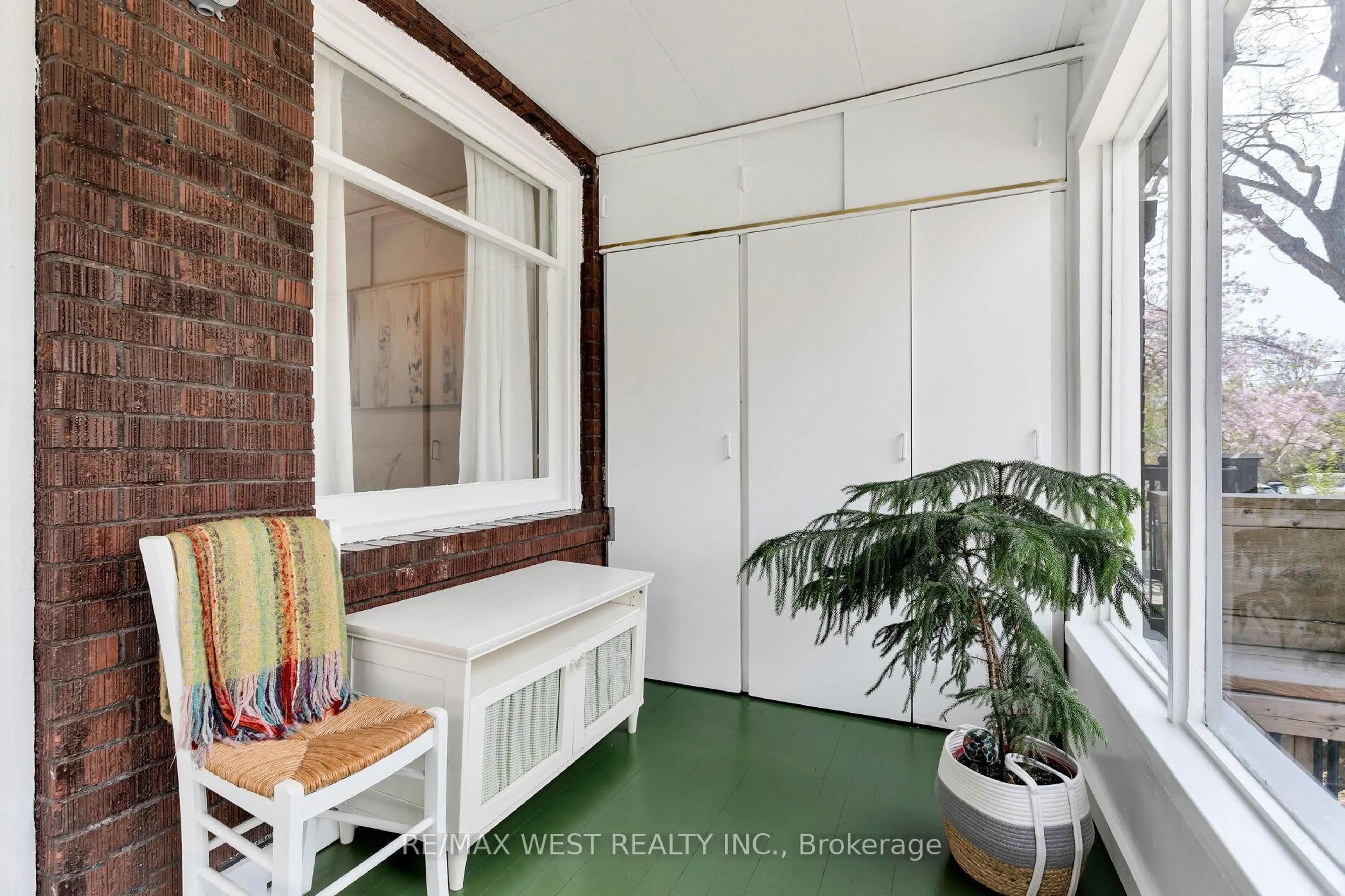 Balcony in the apartment, street for 155 Rhodes Ave, Toronto Ontario M4L 3A2