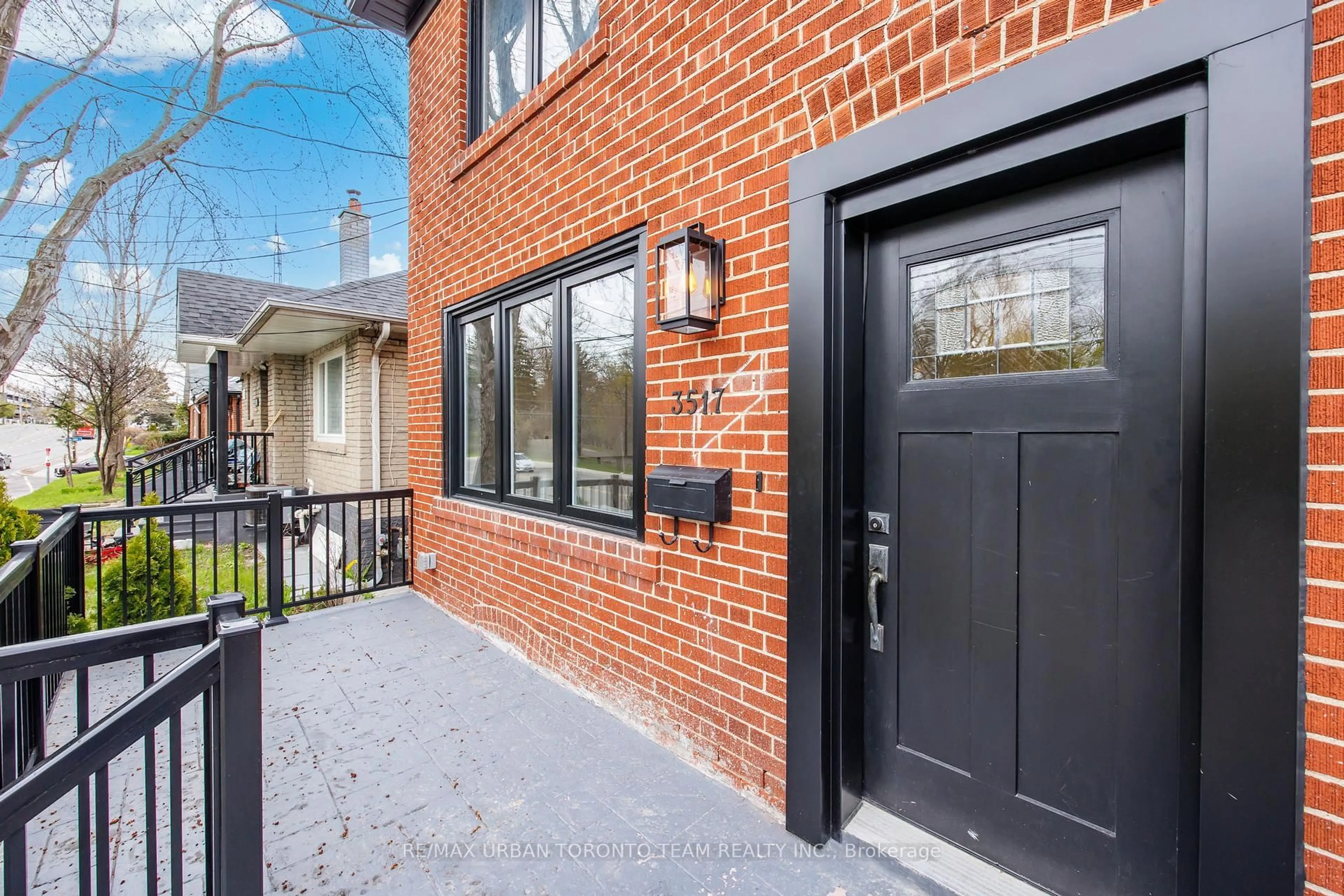 Home with brick exterior material, street for 3517 St Clair Ave, Toronto Ontario M1K 1L4