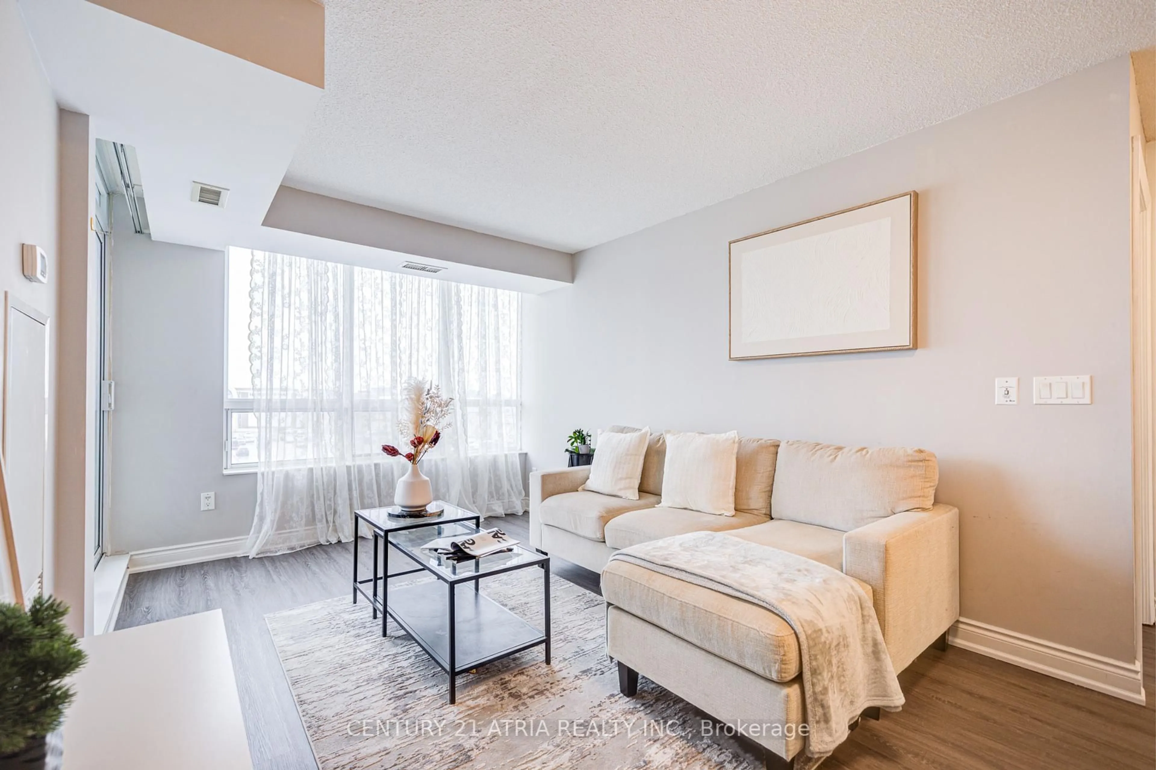Living room with furniture, unknown for 50 Brian Harrison Way #407, Toronto Ontario M1P 5J4