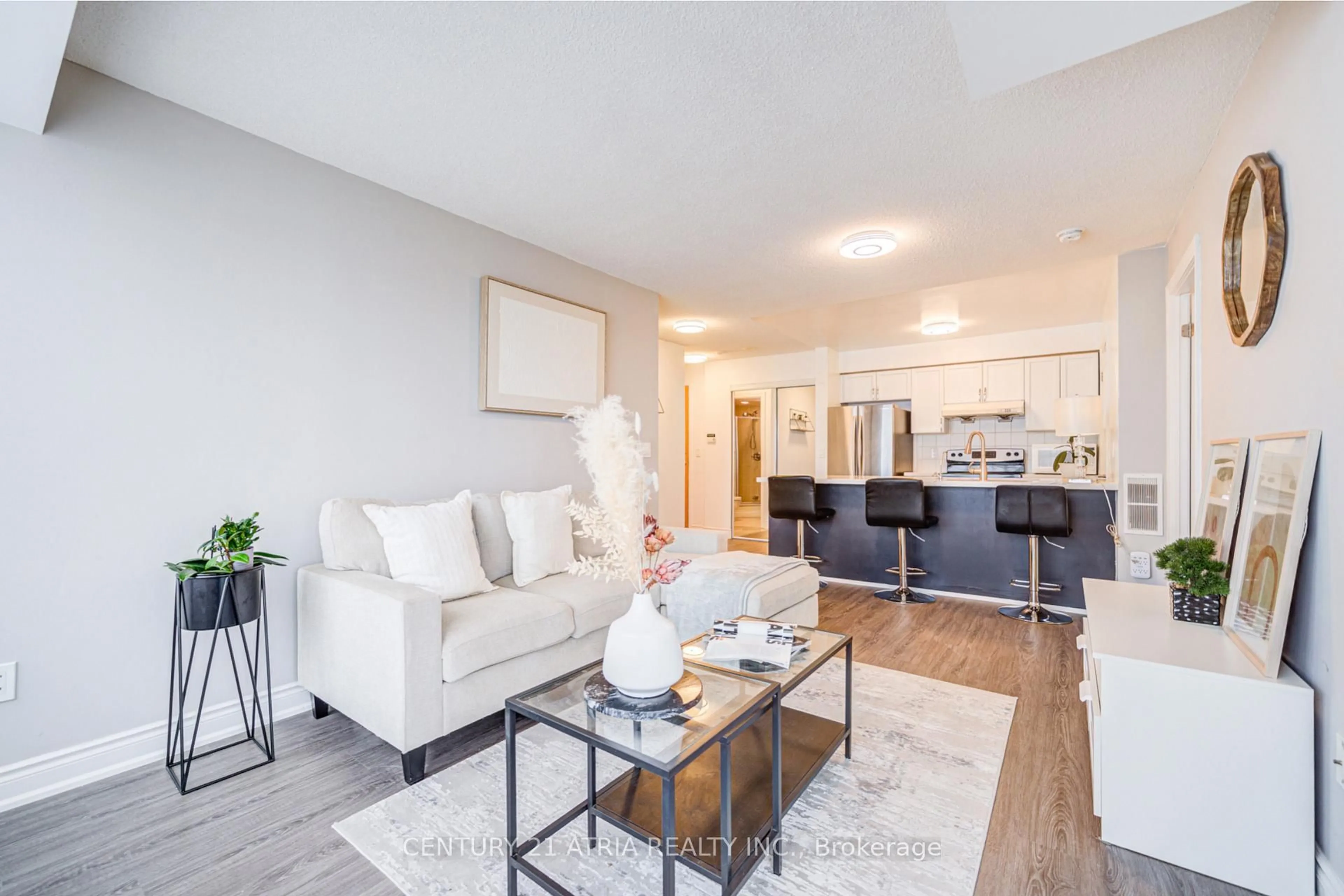 Living room with furniture, unknown for 50 Brian Harrison Way #407, Toronto Ontario M1P 5J4