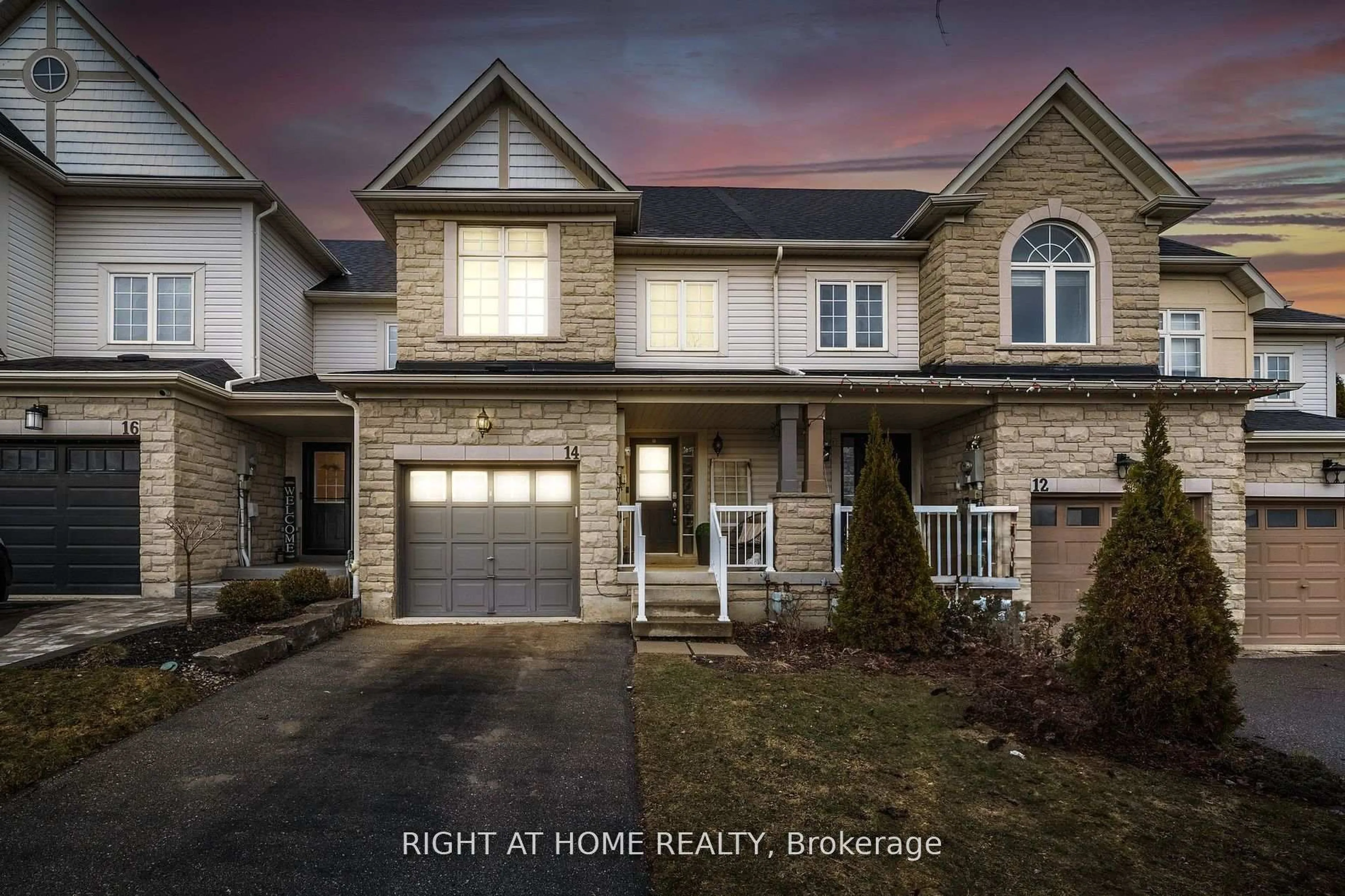 Home with brick exterior material, street for 14 Dodds Sq, Clarington Ontario L1C 5N1