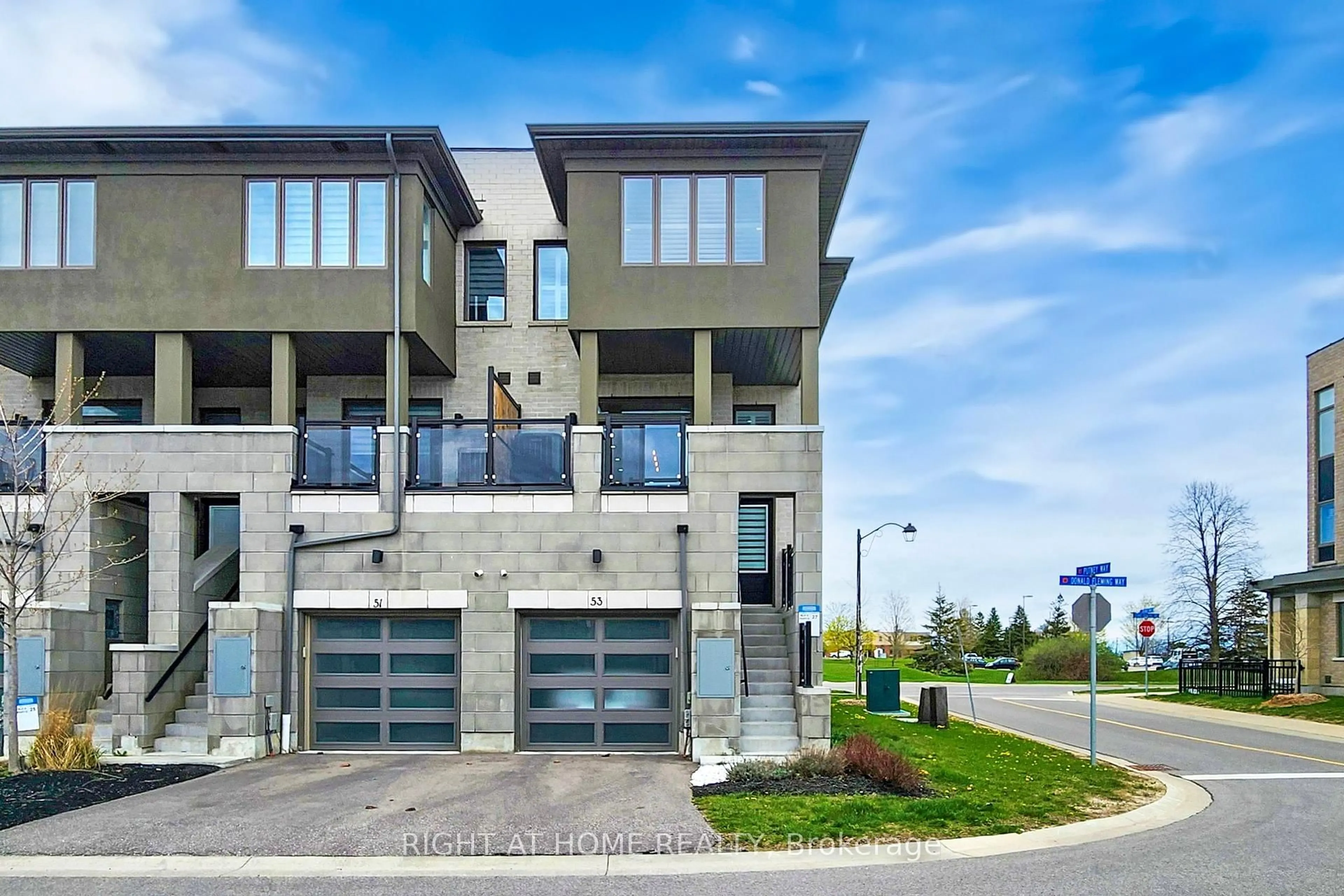 Home with brick exterior material, street for 53 Donald Fleming Way, Whitby Ontario L1R 0C8