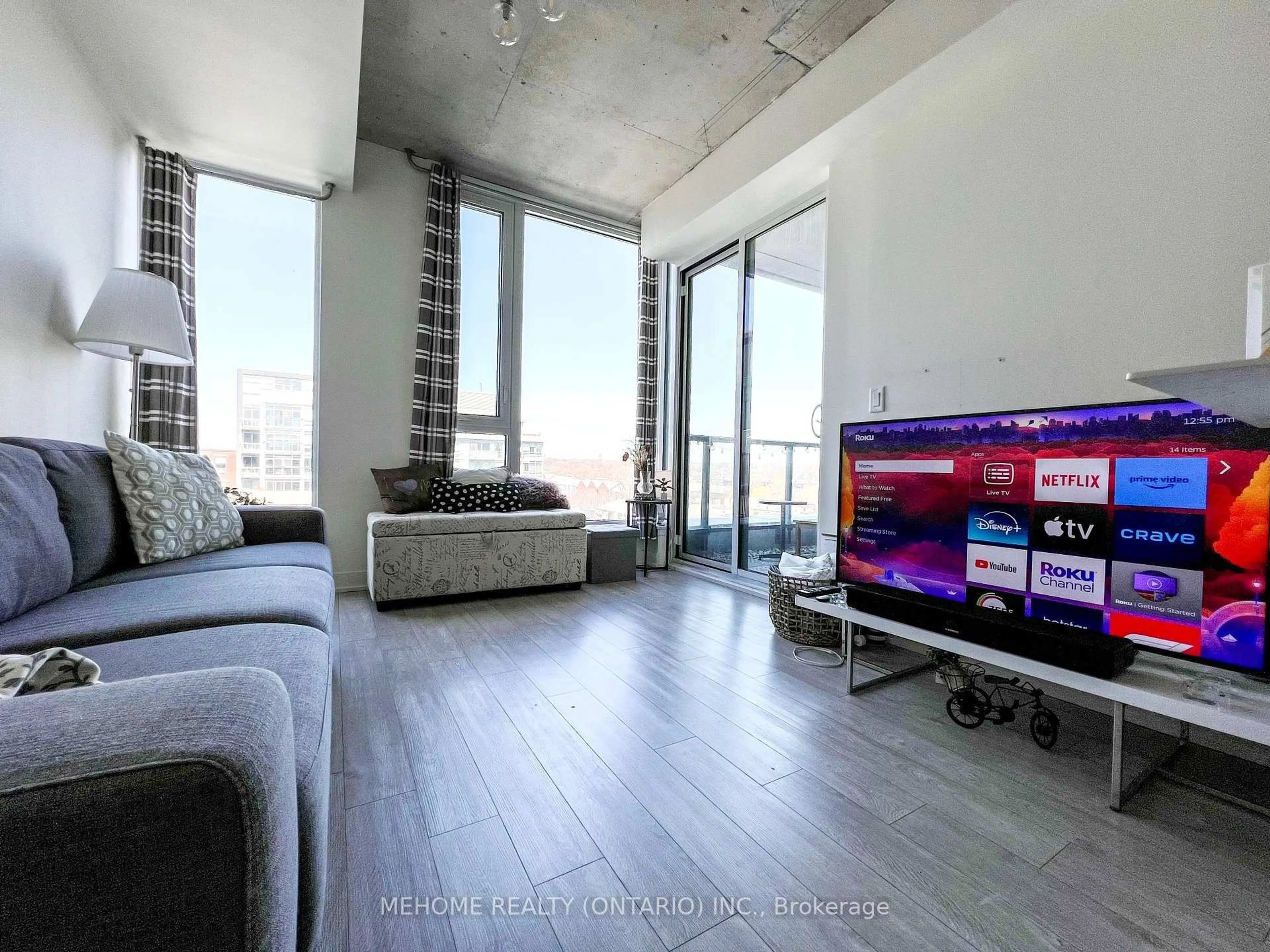 Living room with furniture, unknown for 30 Baseball Pl #721, Toronto Ontario M4M 0E8