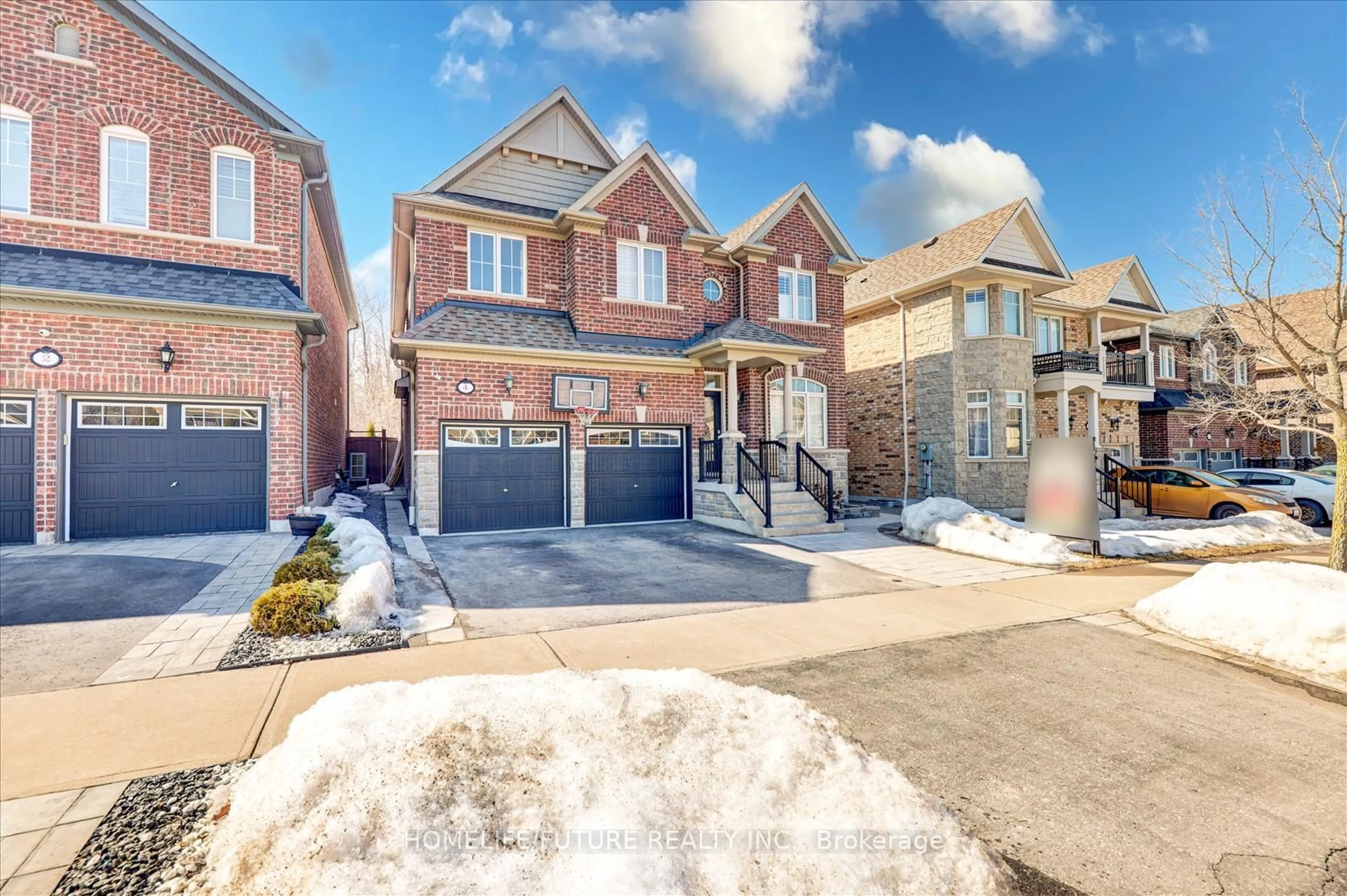 Home with brick exterior material, street for 4 Bignell Cres, Ajax Ontario L1Z 0P6