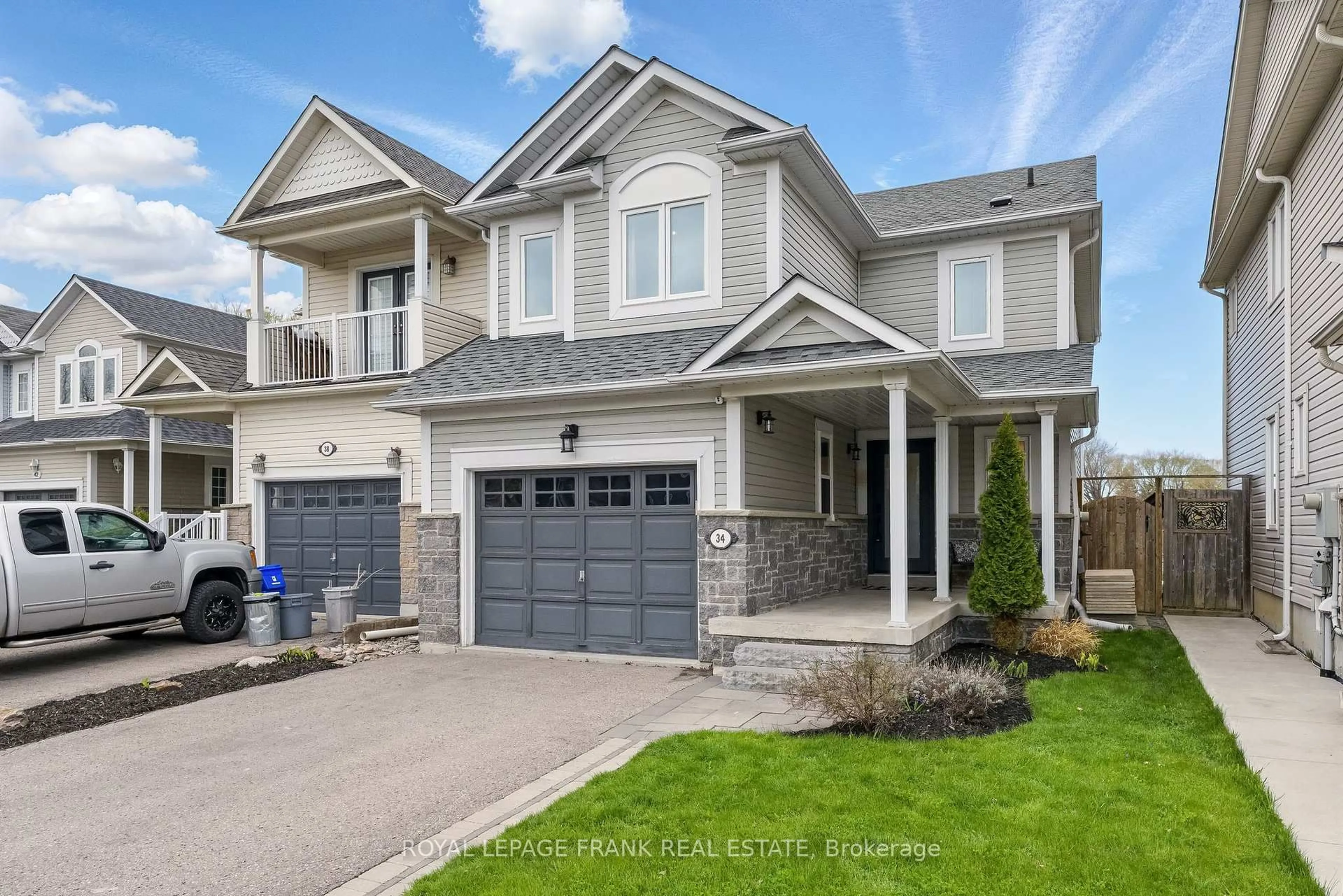 Home with brick exterior material, street for 34 Hanna Dr, Clarington Ontario L1C 5M4