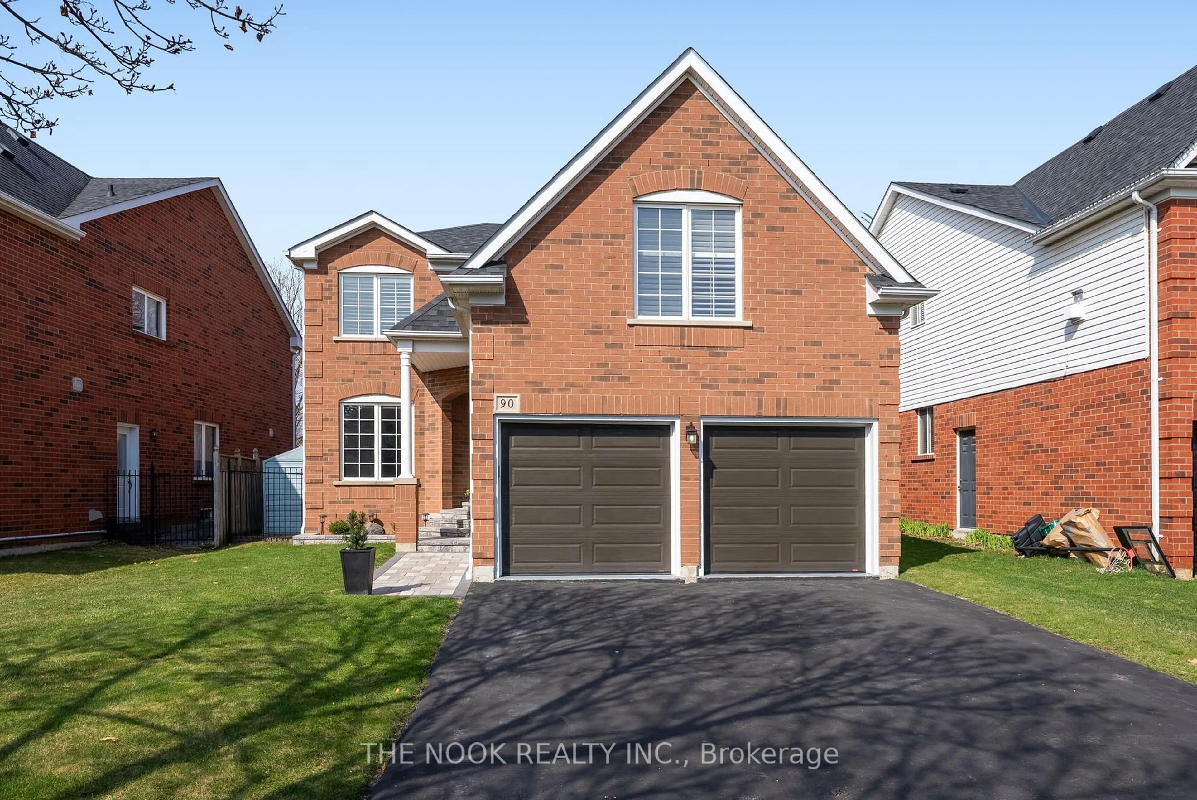 Home with brick exterior material, street for 90 Gartshore Dr, Whitby Ontario L1P 1N8