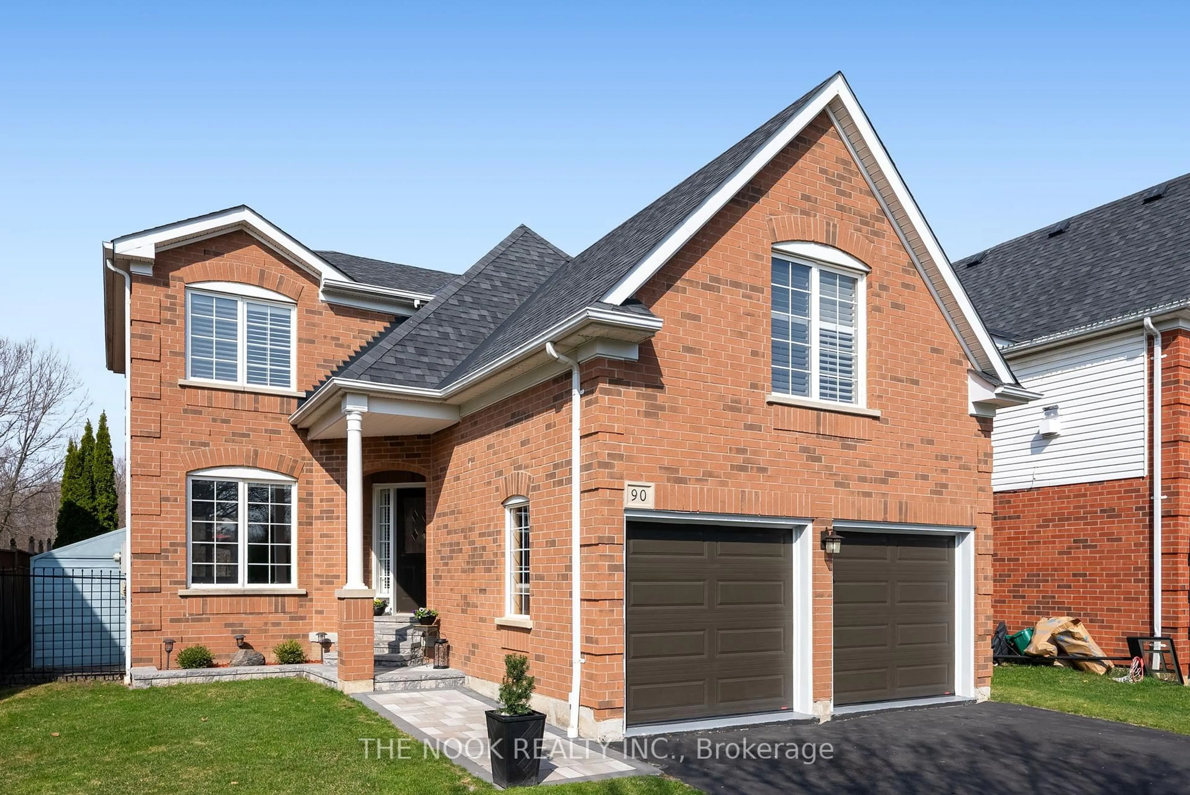 Home with brick exterior material, street for 90 Gartshore Dr, Whitby Ontario L1P 1N8