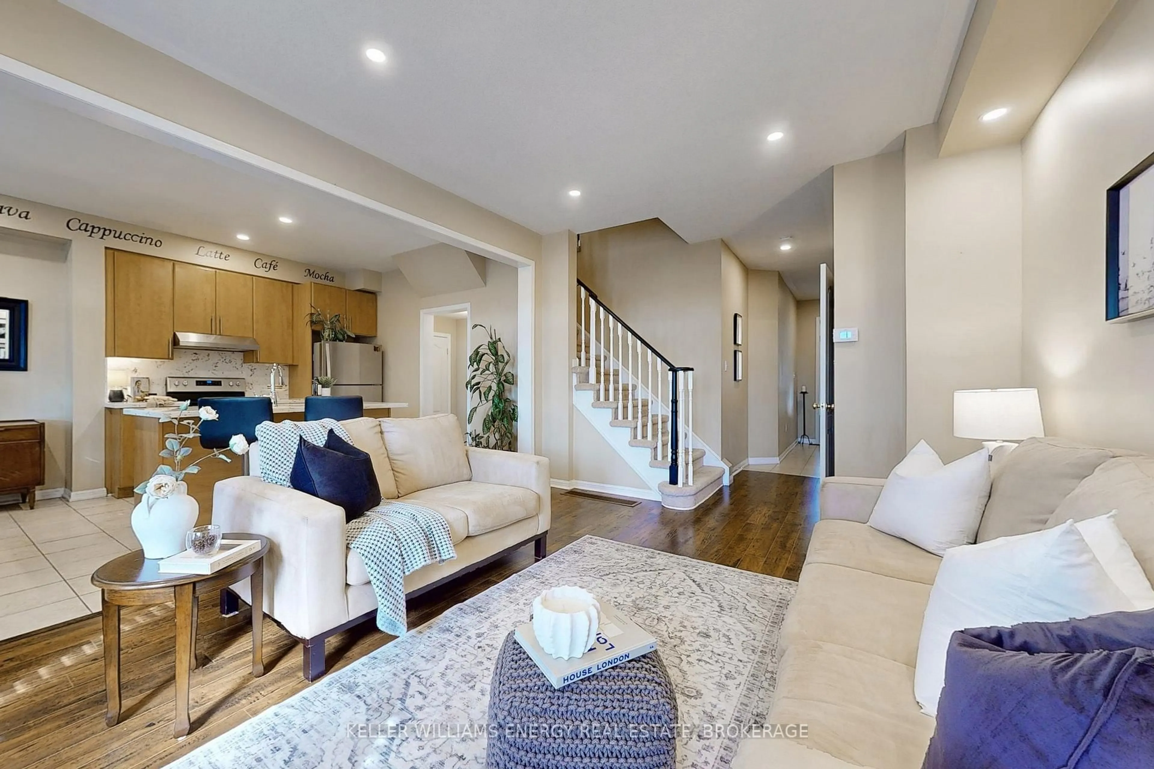 Living room with furniture, unknown for 55 Barkdale Way, Whitby Ontario L1N 0G1
