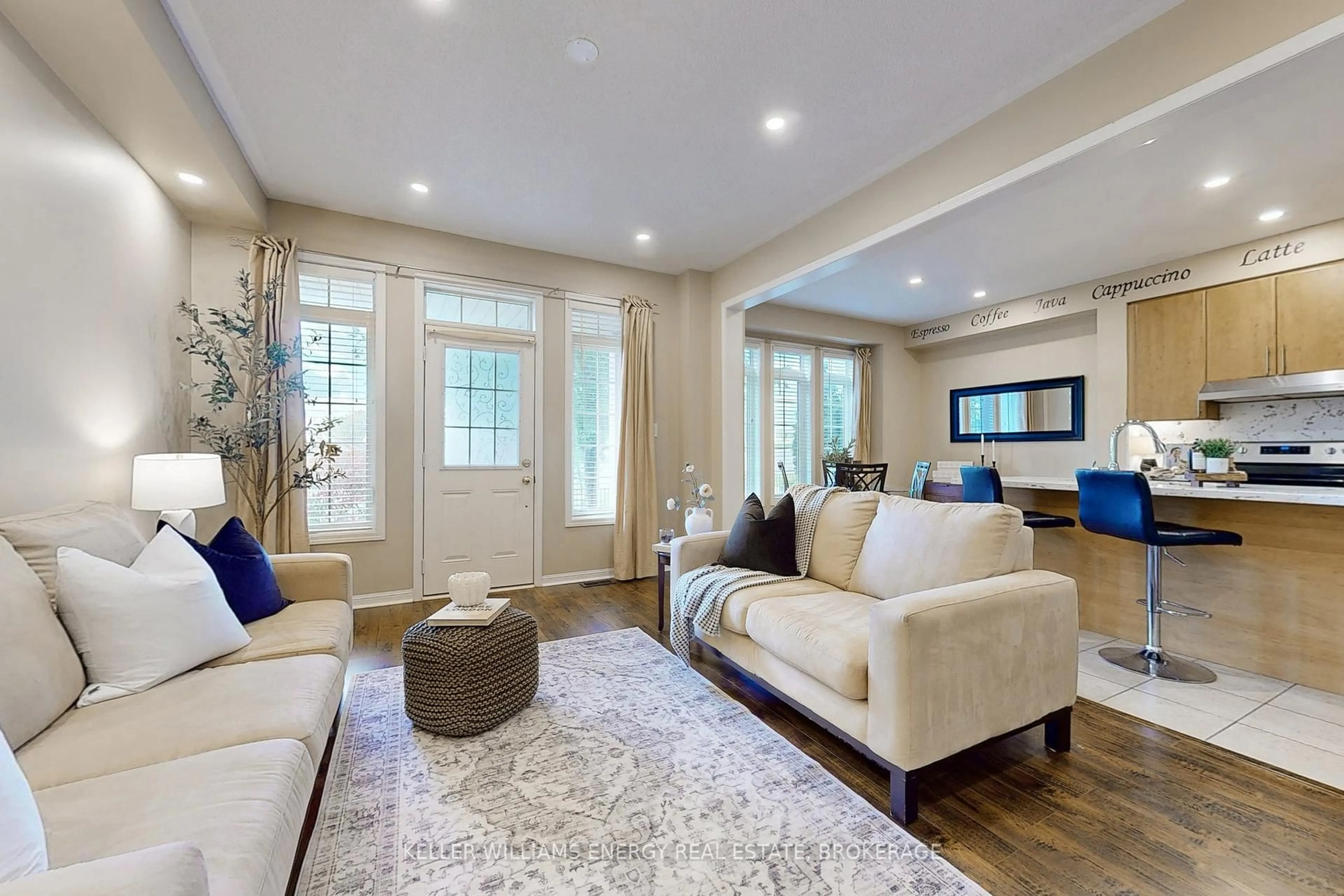 Living room with furniture, unknown for 55 Barkdale Way, Whitby Ontario L1N 0G1