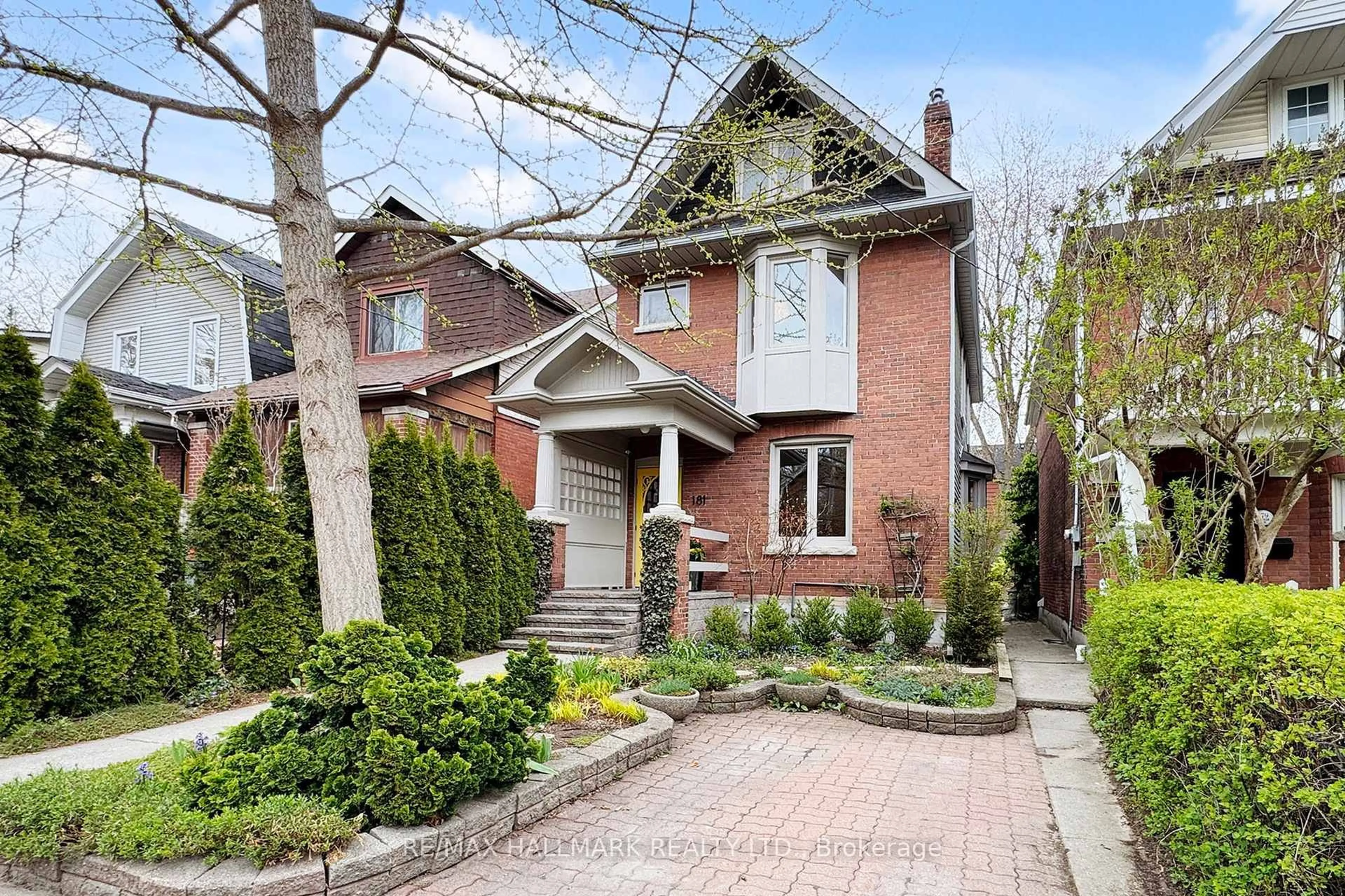 Home with brick exterior material, street for 181 Gough Ave, Toronto Ontario M4K 3P2