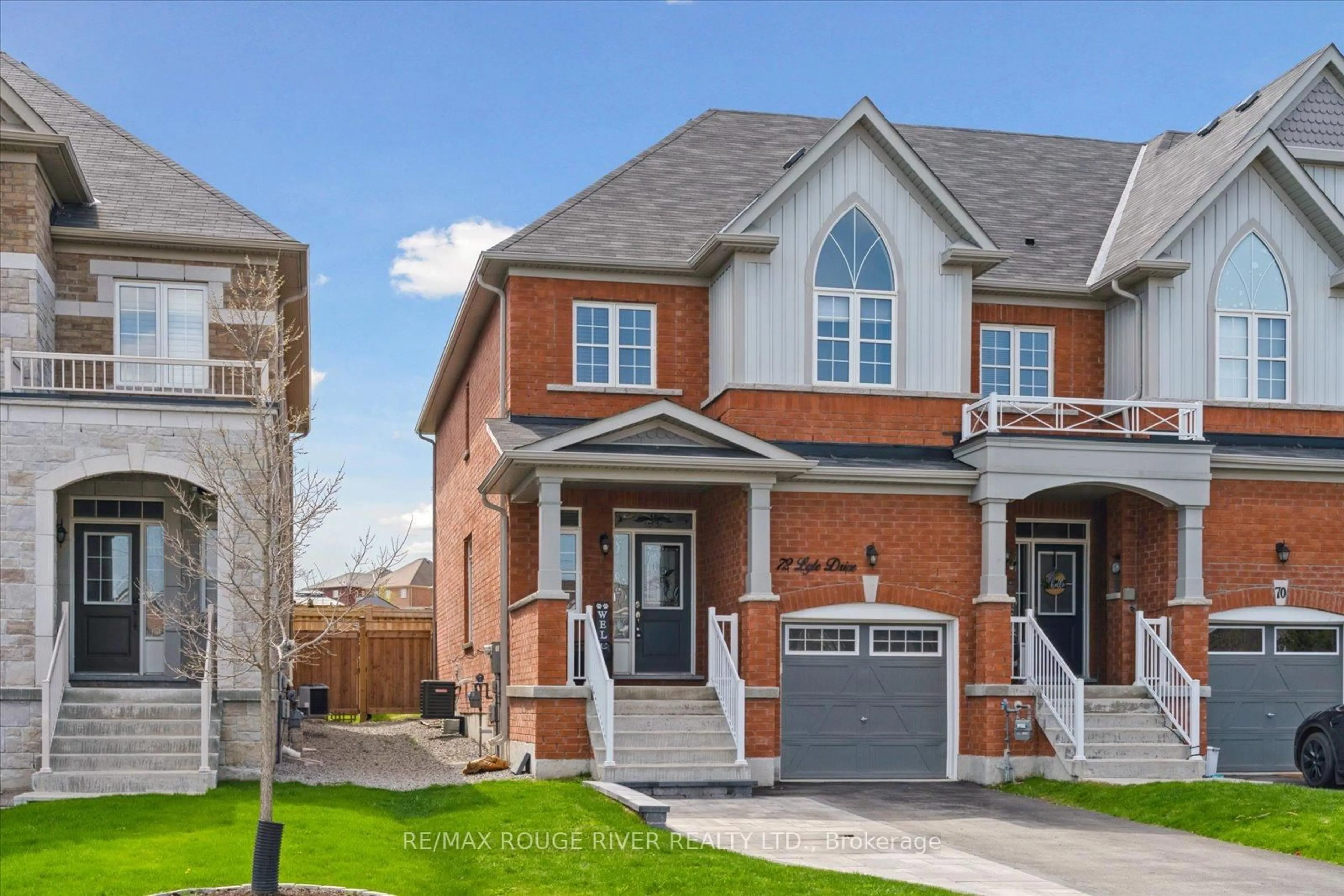Home with brick exterior material, street for 72 Lyle Dr, Clarington Ontario L1C 0V7