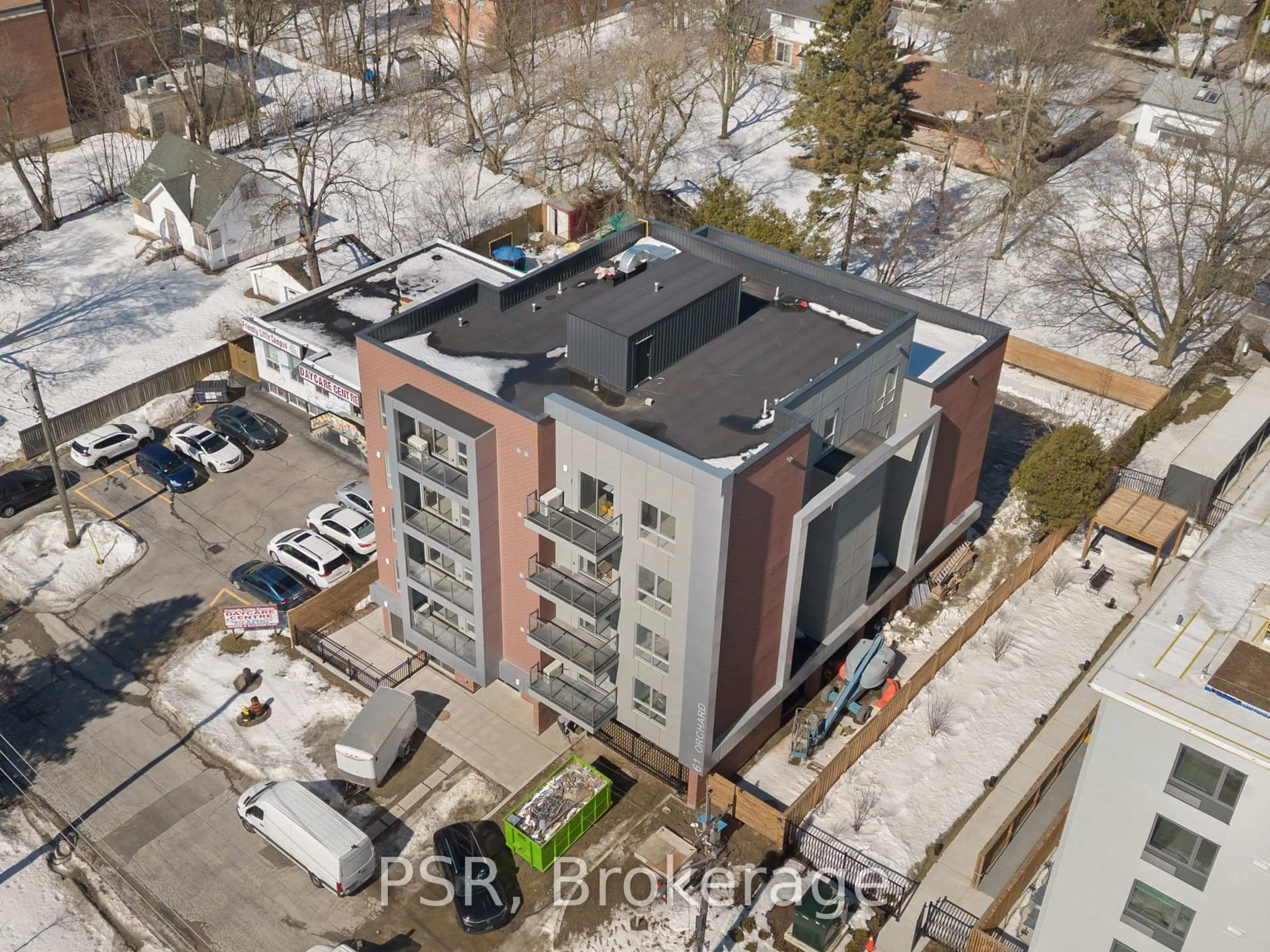 A pic from outside/outdoor area/front of a property/back of a property/a pic from drone, building for 61 Orchard Park Dr #204, Toronto Ontario M1E 0C8