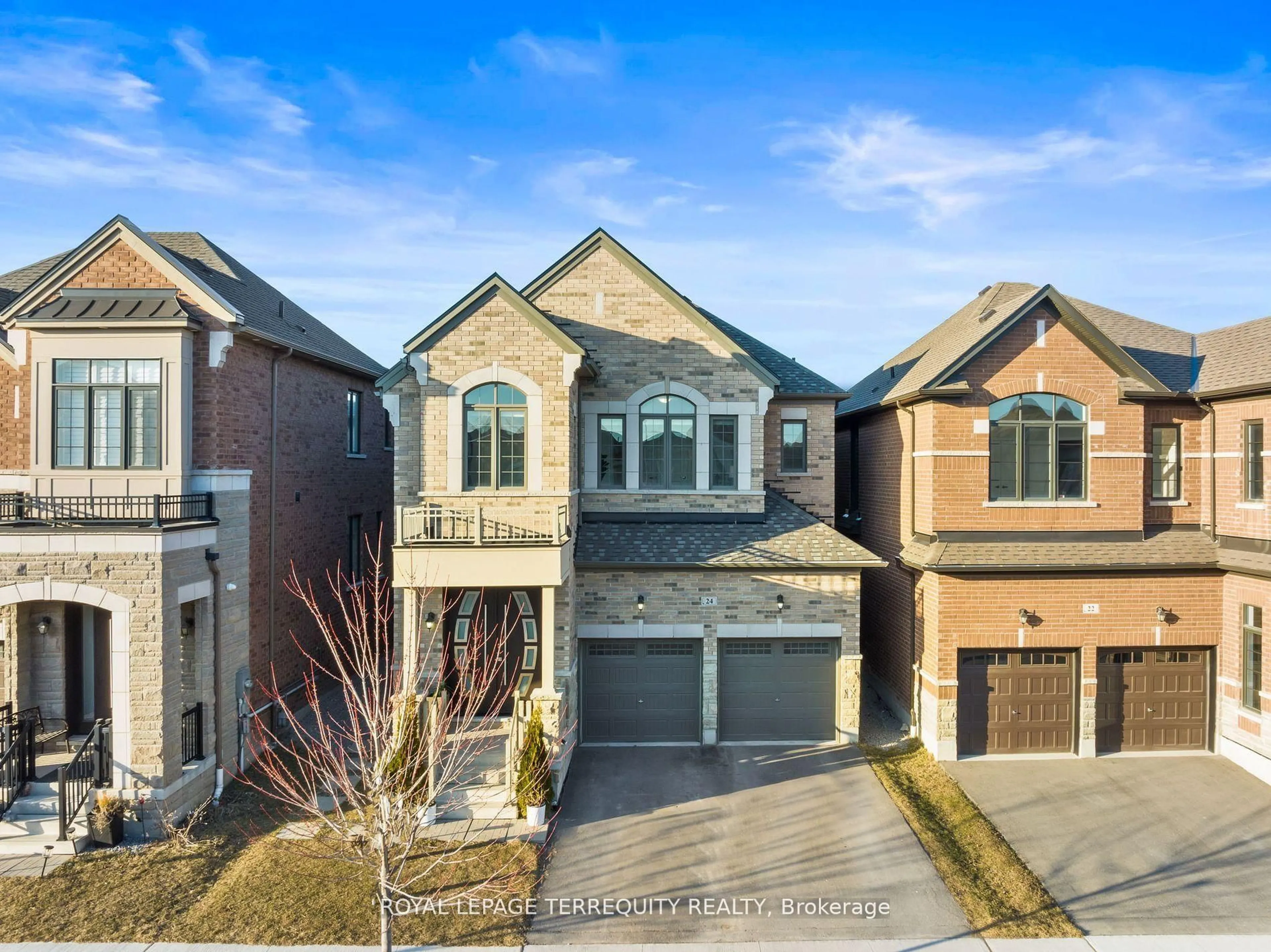 Home with brick exterior material, street for 24 Auckland Dr, Whitby Ontario L1P 0G6
