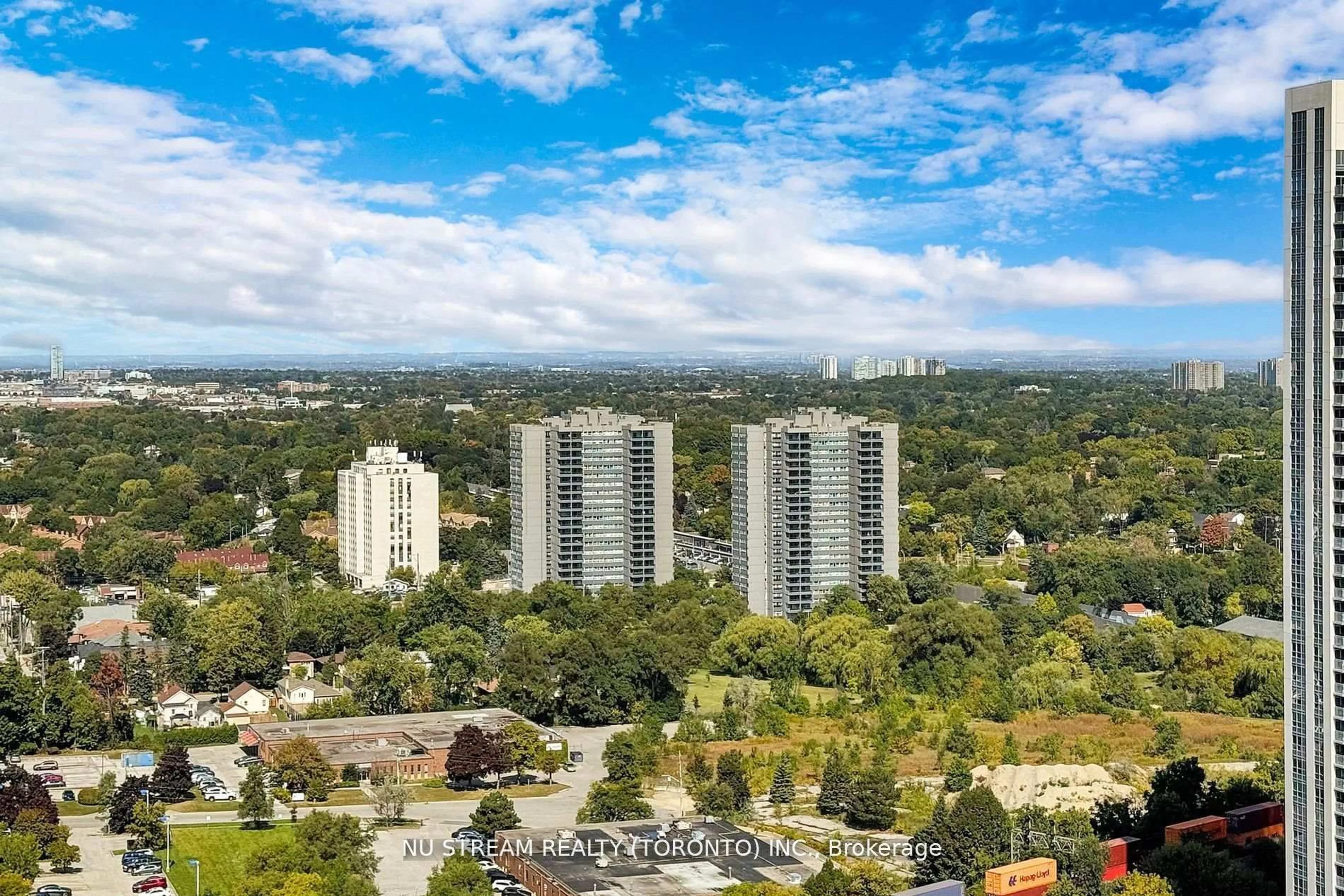 A pic from outside/outdoor area/front of a property/back of a property/a pic from drone, city buildings view from balcony for 2031 Kennedy Rd #3022, Toronto Ontario M1T 0B8