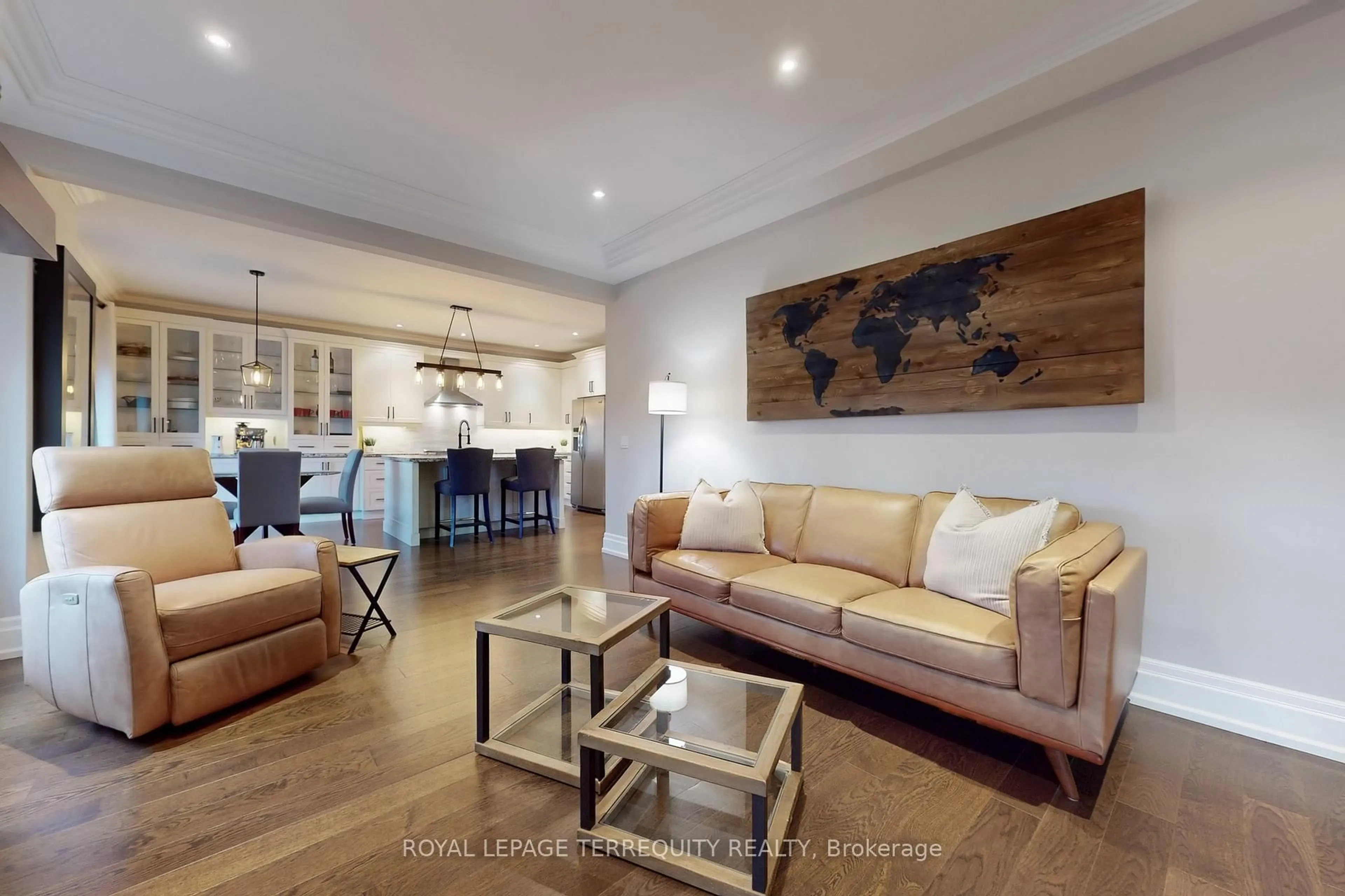 Living room with furniture, wood/laminate floor for 716 Front Rd, Pickering Ontario L1W 1P3