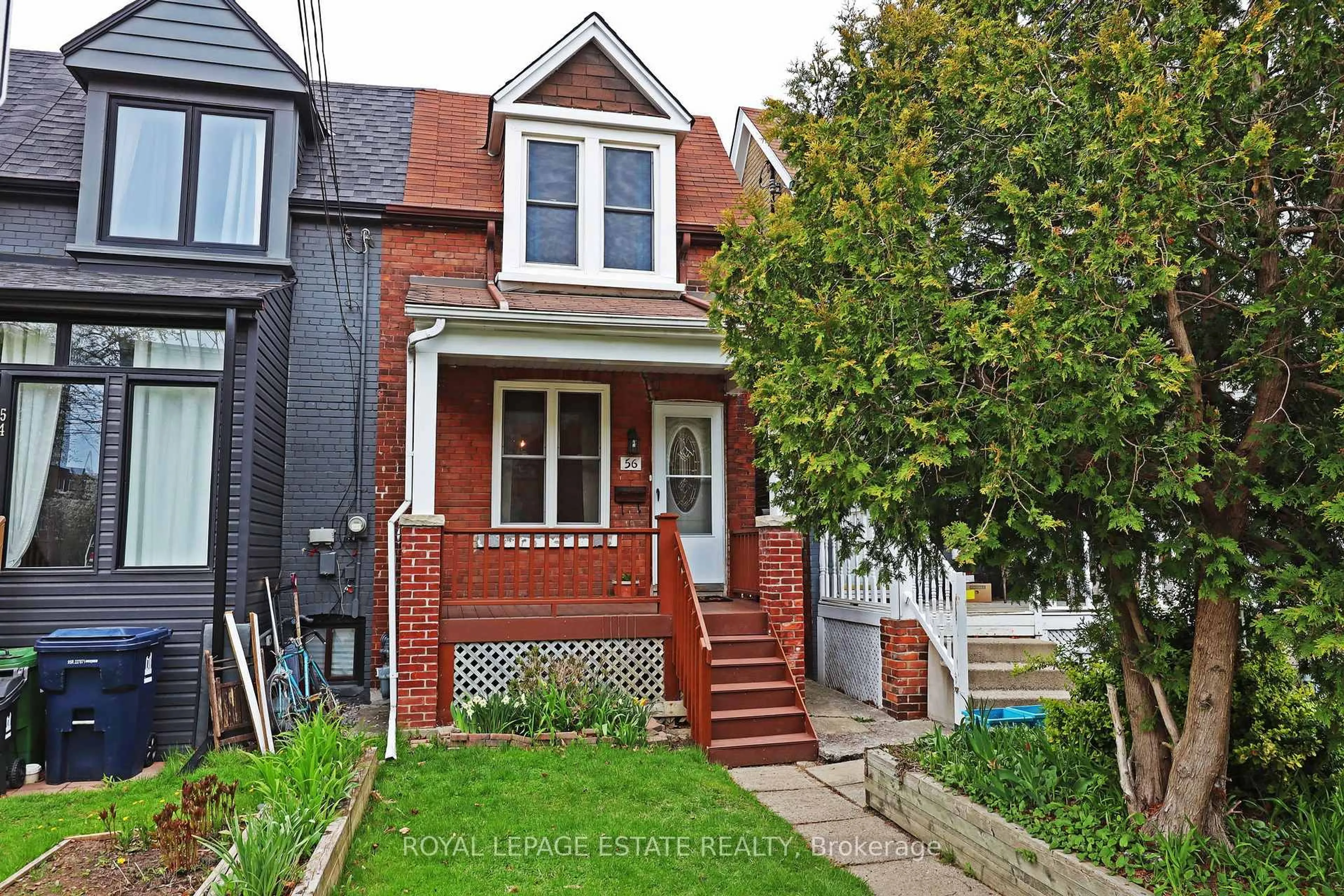 Home with brick exterior material, street for 56 Balfour Ave, Toronto Ontario M4C 1T6