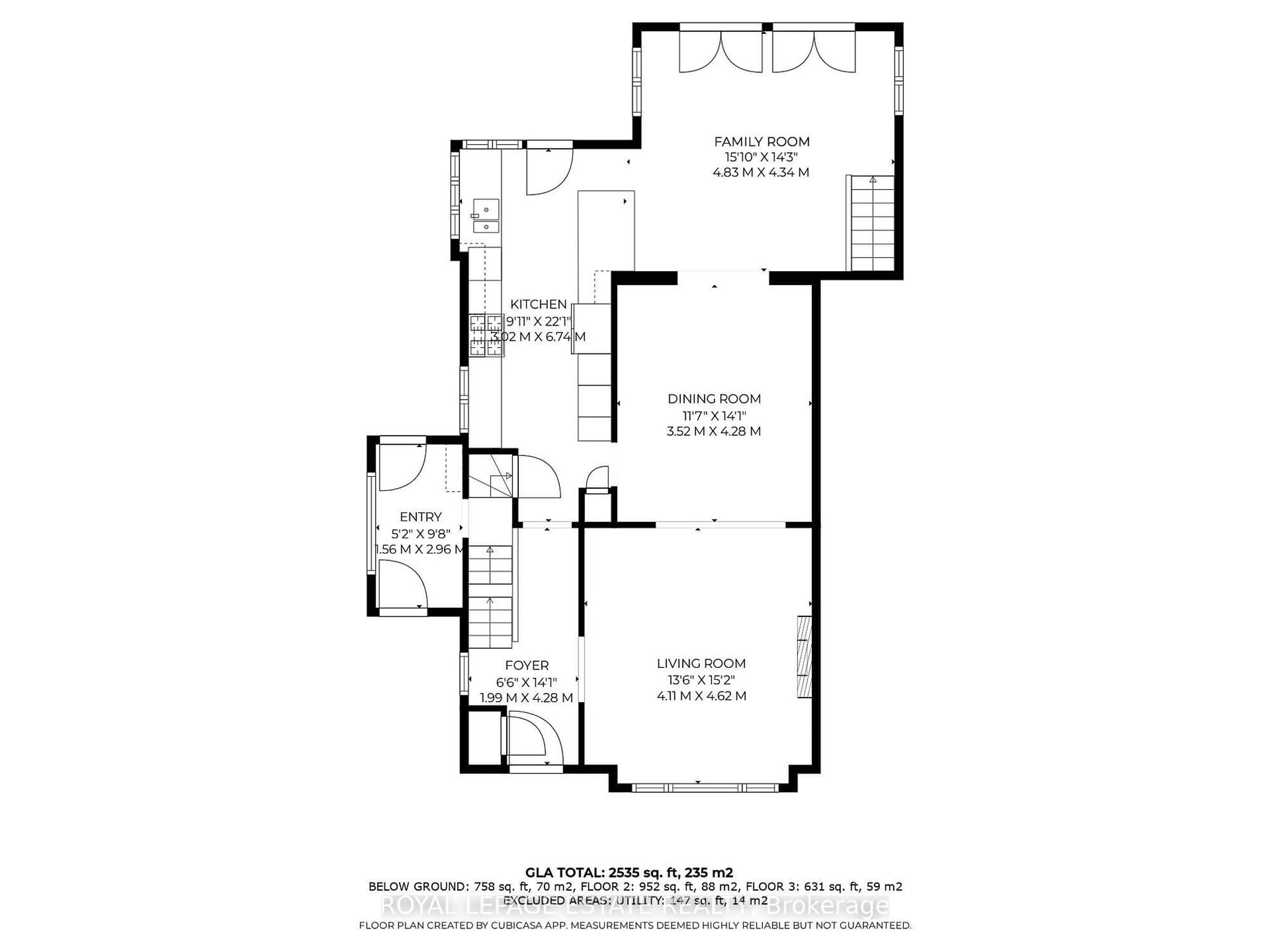 Floor plan for 98 Midland Ave, Toronto Ontario M1N 4A2