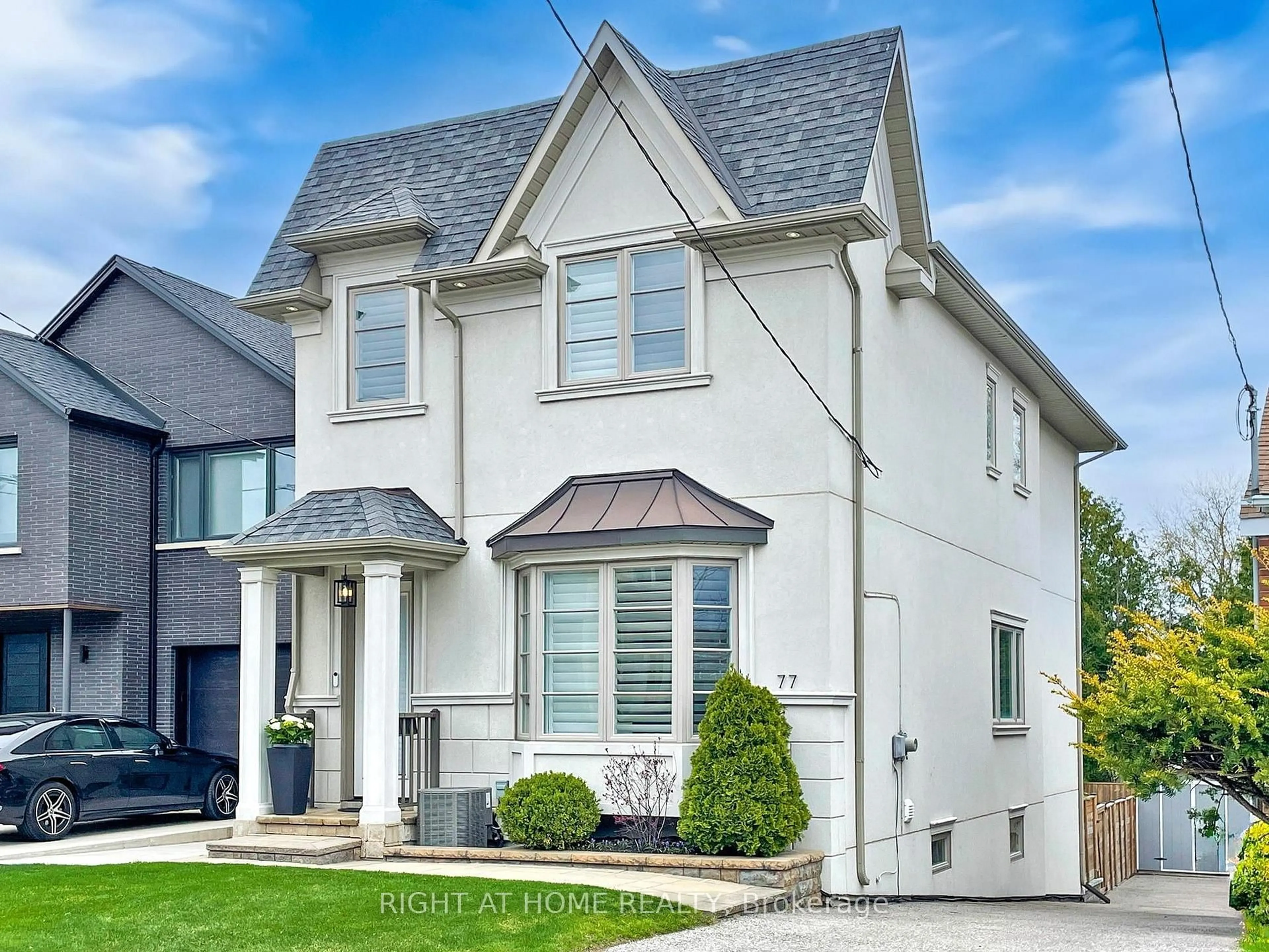 Home with brick exterior material, street for 77 Leroy Ave, Toronto Ontario M4J 4G9