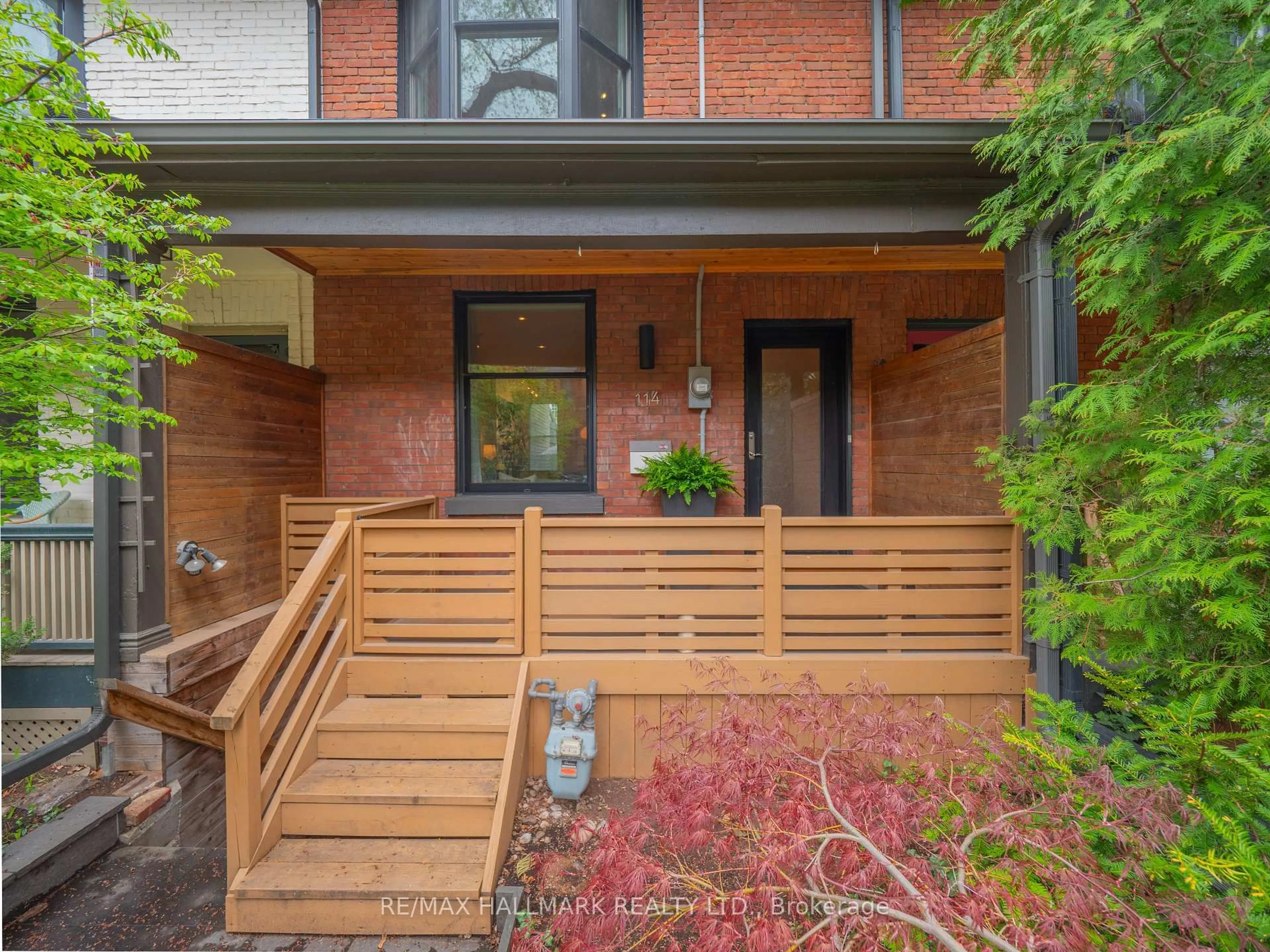 Home with brick exterior material, street for 114 Victor Ave, Toronto Ontario M4K 1A8
