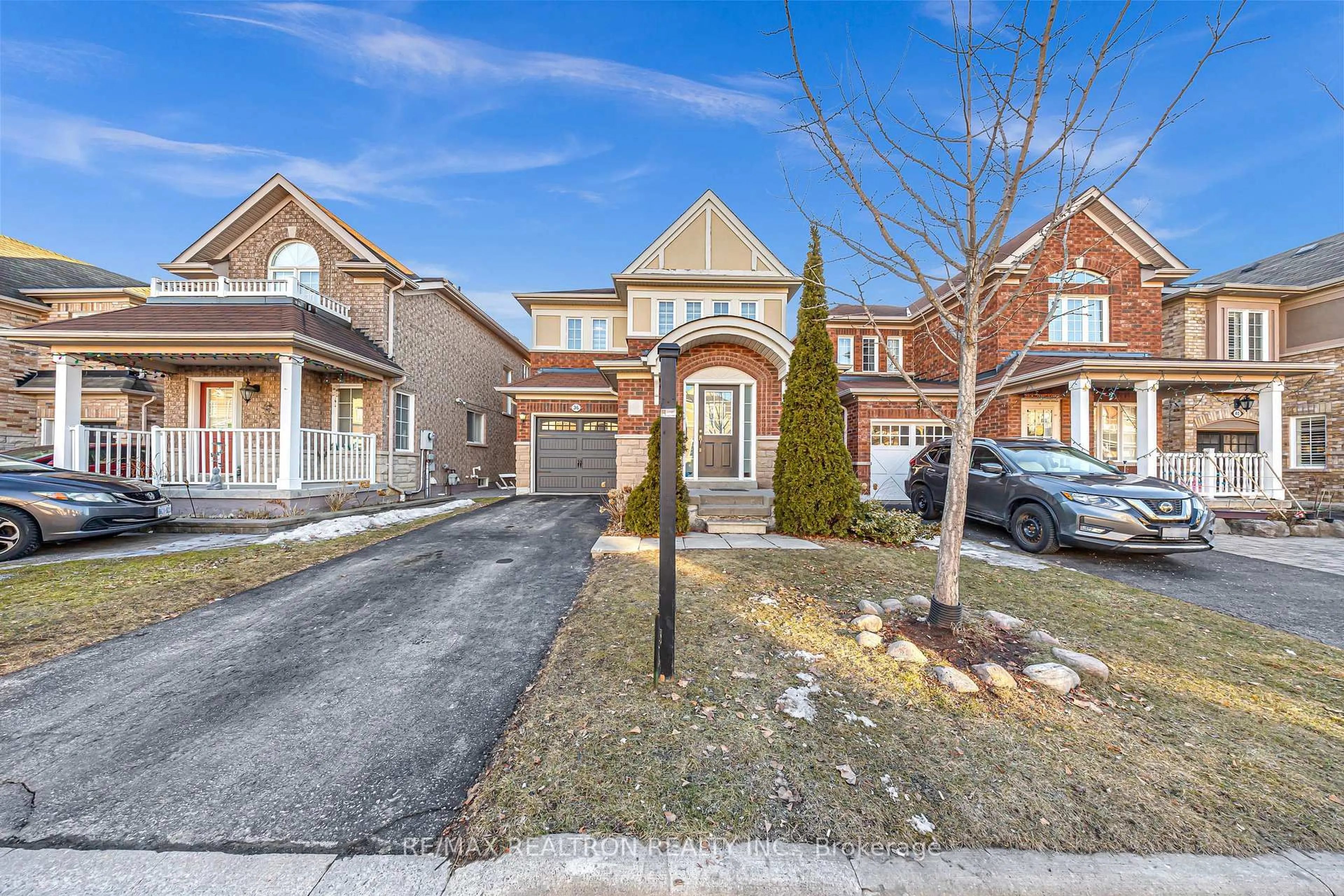 Home with brick exterior material, street for 36 Feint Dr, Ajax Ontario L1T 0E5