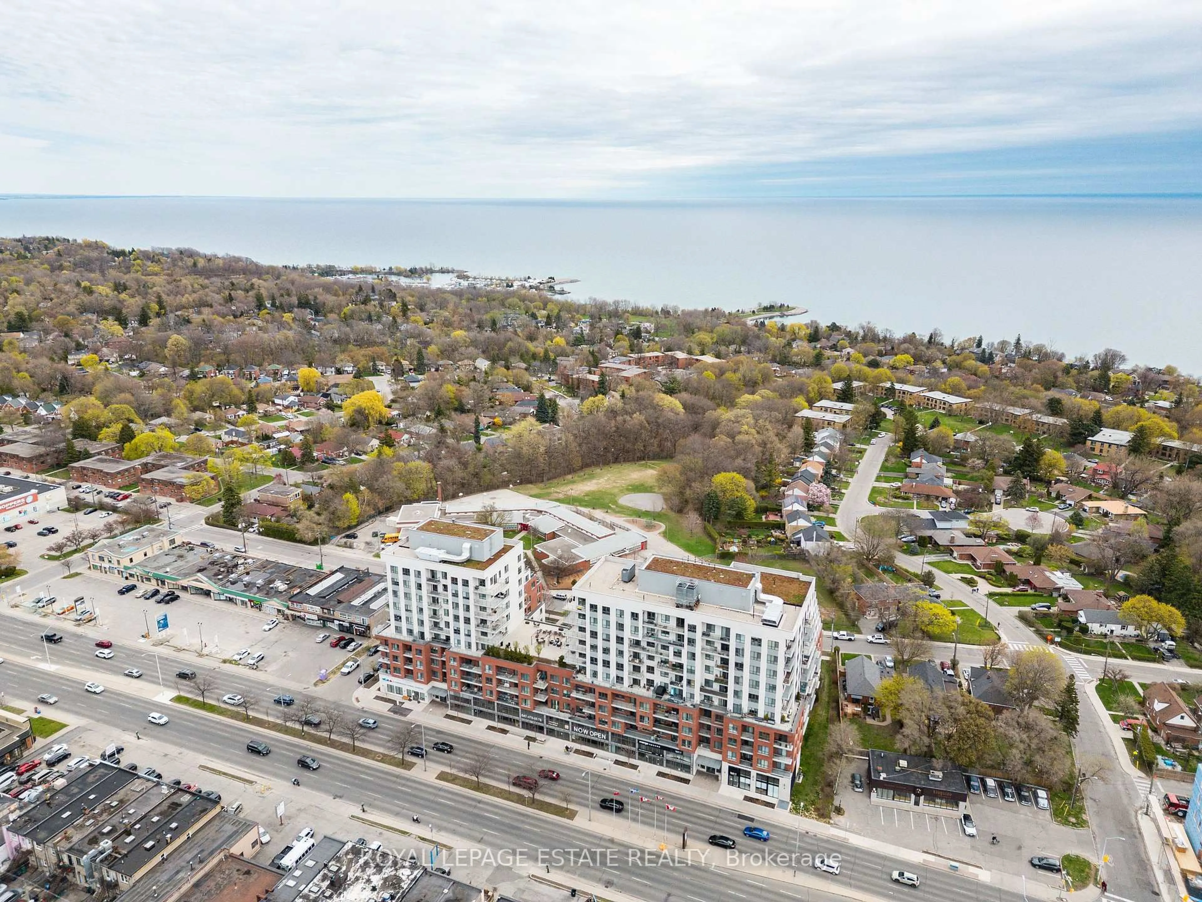 A pic from outside/outdoor area/front of a property/back of a property/a pic from drone, unknown for 22 East Haven Dr #806, Toronto Ontario M1N 0B4