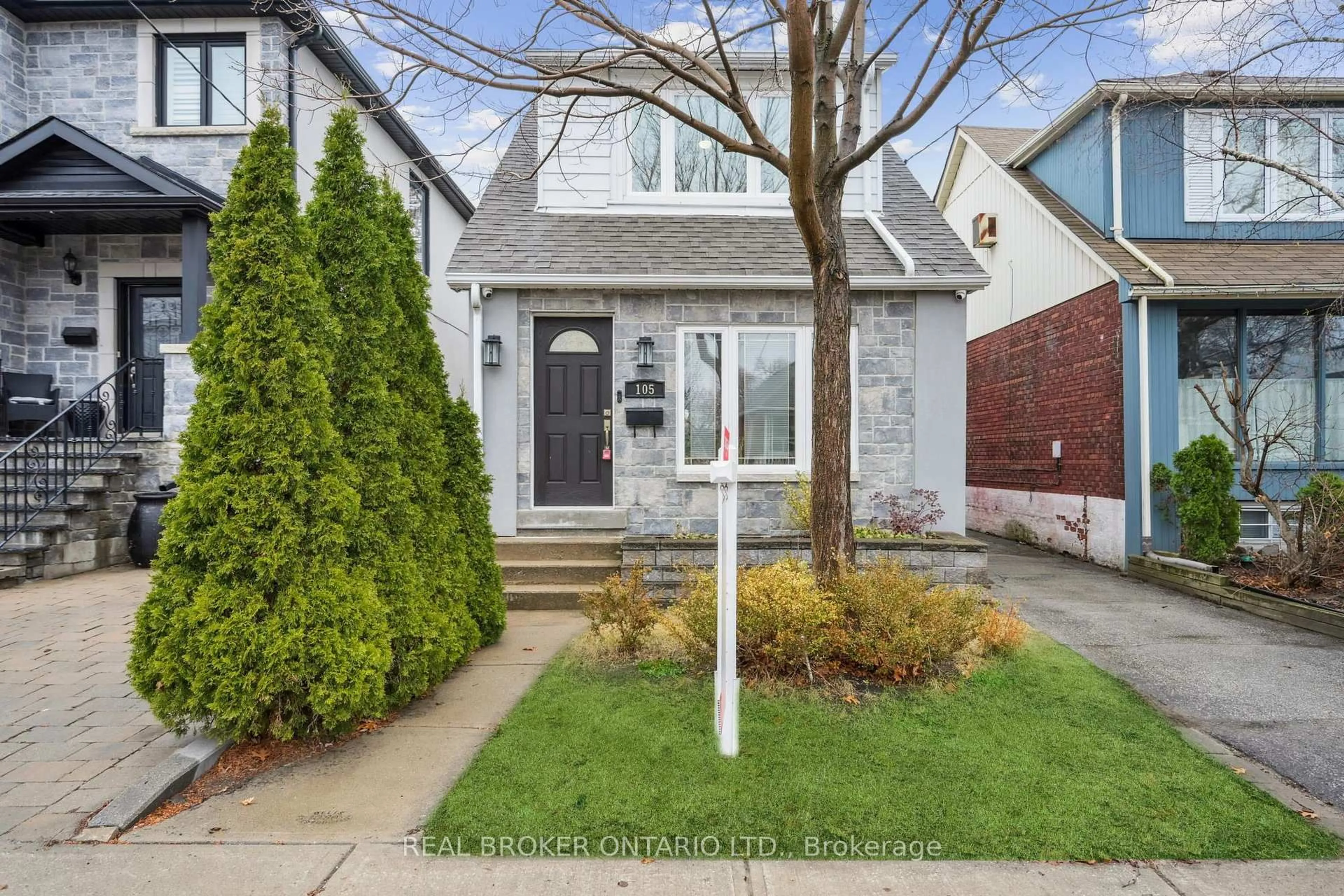 Home with brick exterior material, street for 105 Wiley Ave, Toronto Ontario M4J 3W5
