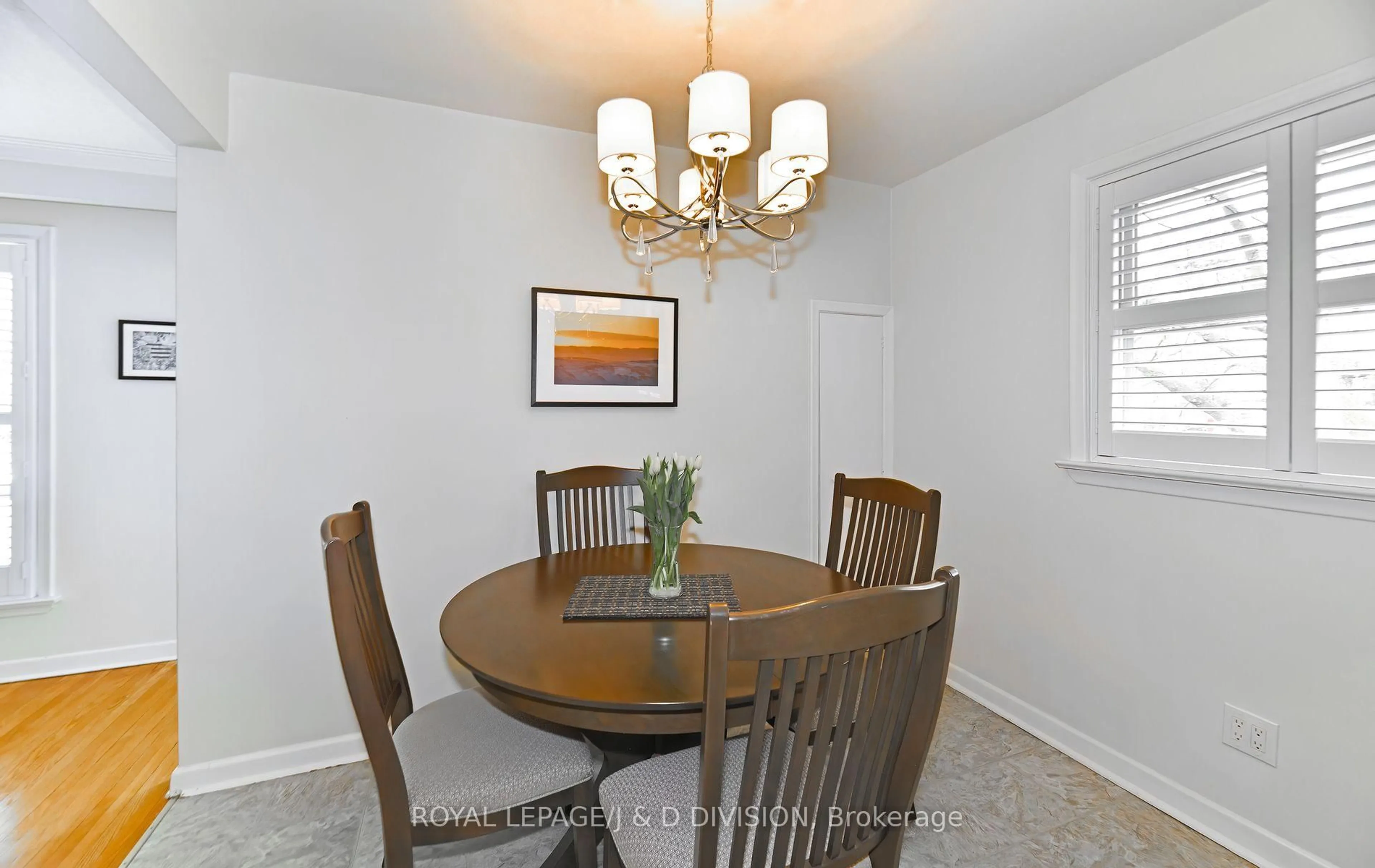 Dining room, wood/laminate floor for 19 Brian Ave, Toronto Ontario M1R 3J1