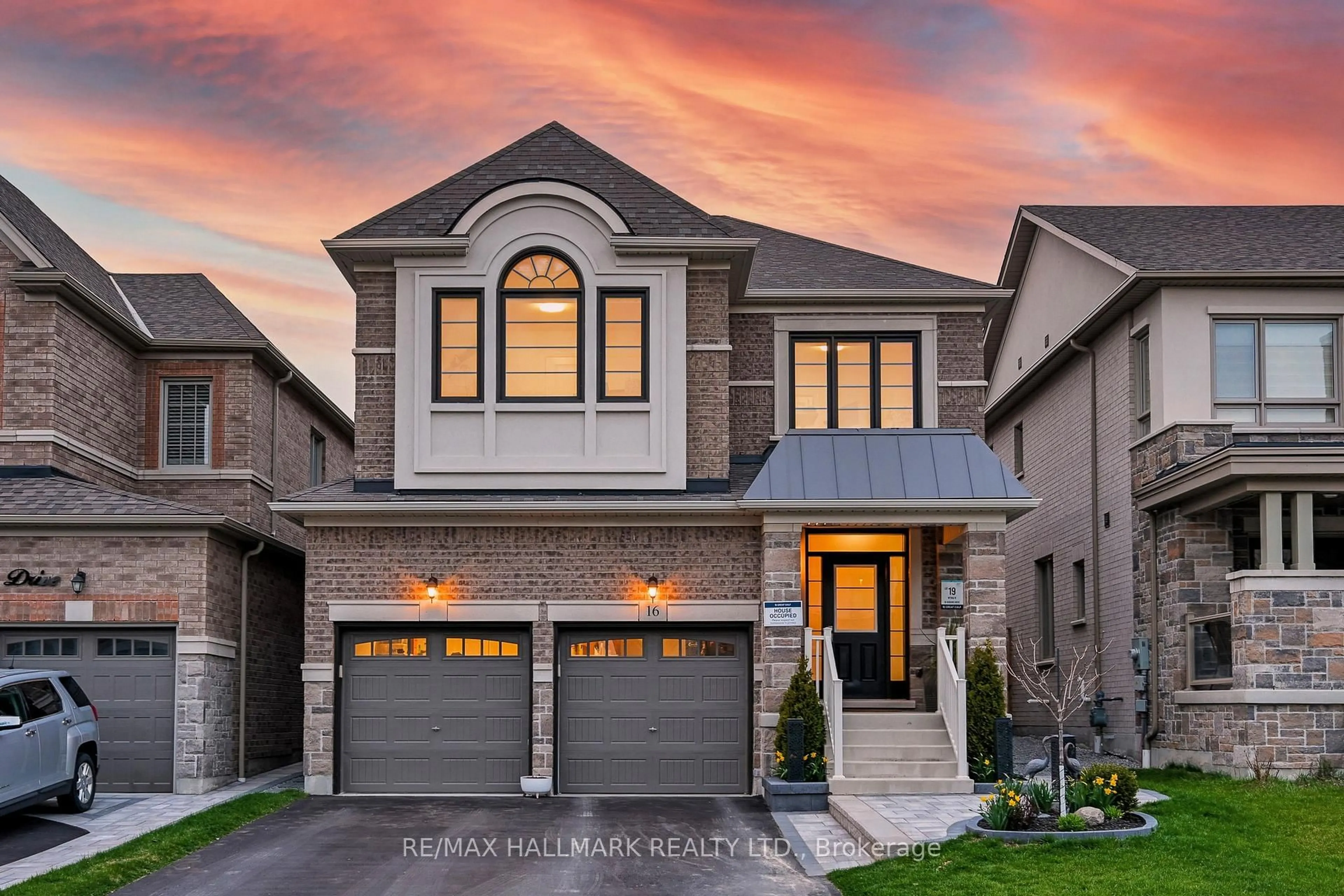 Home with brick exterior material, street for 16 Huggins Dr, Whitby Ontario L1P 0N4