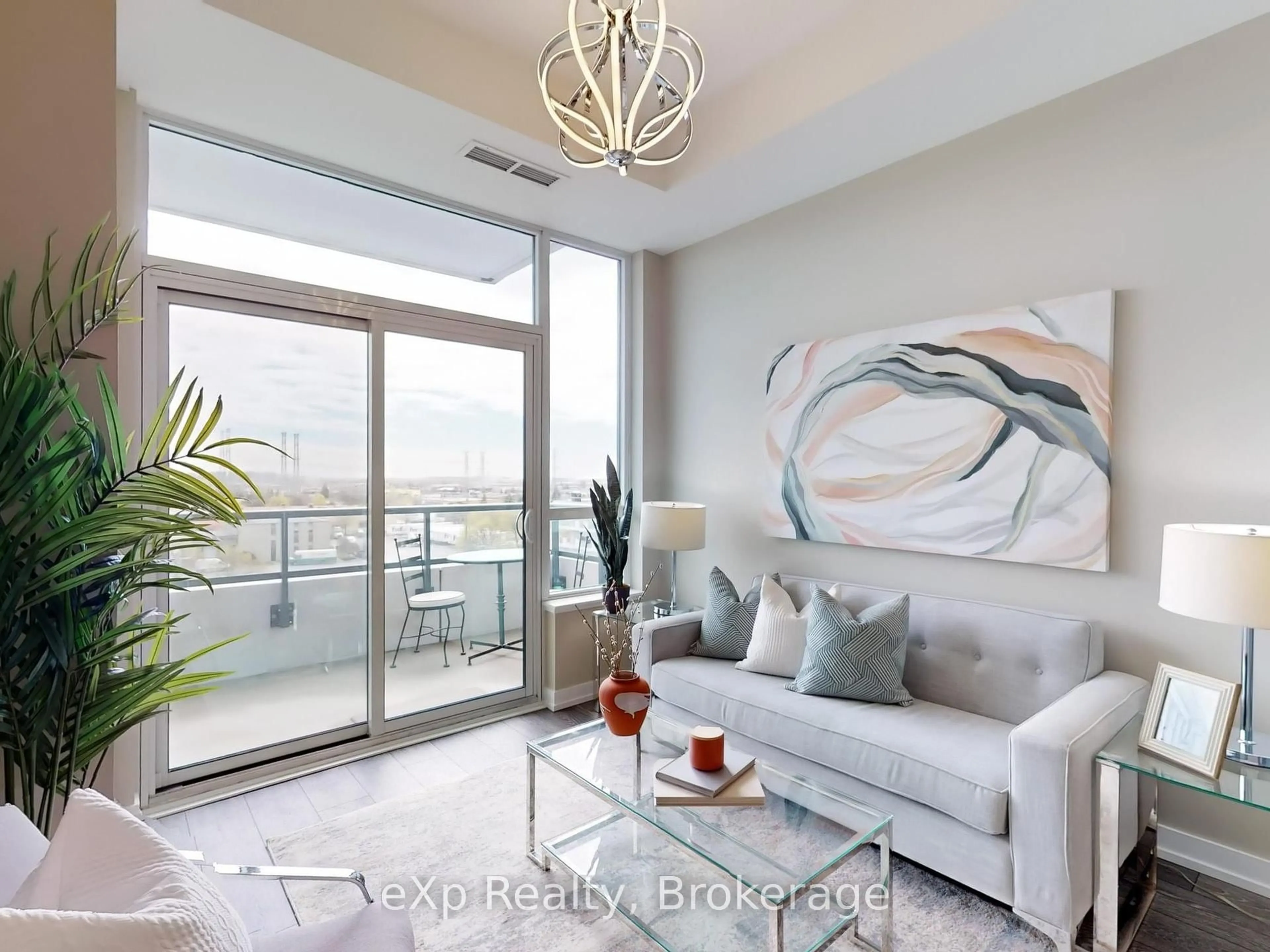 Living room with furniture, unknown for 1455 Celebration Dr #701, Pickering Ontario L1W 0C3