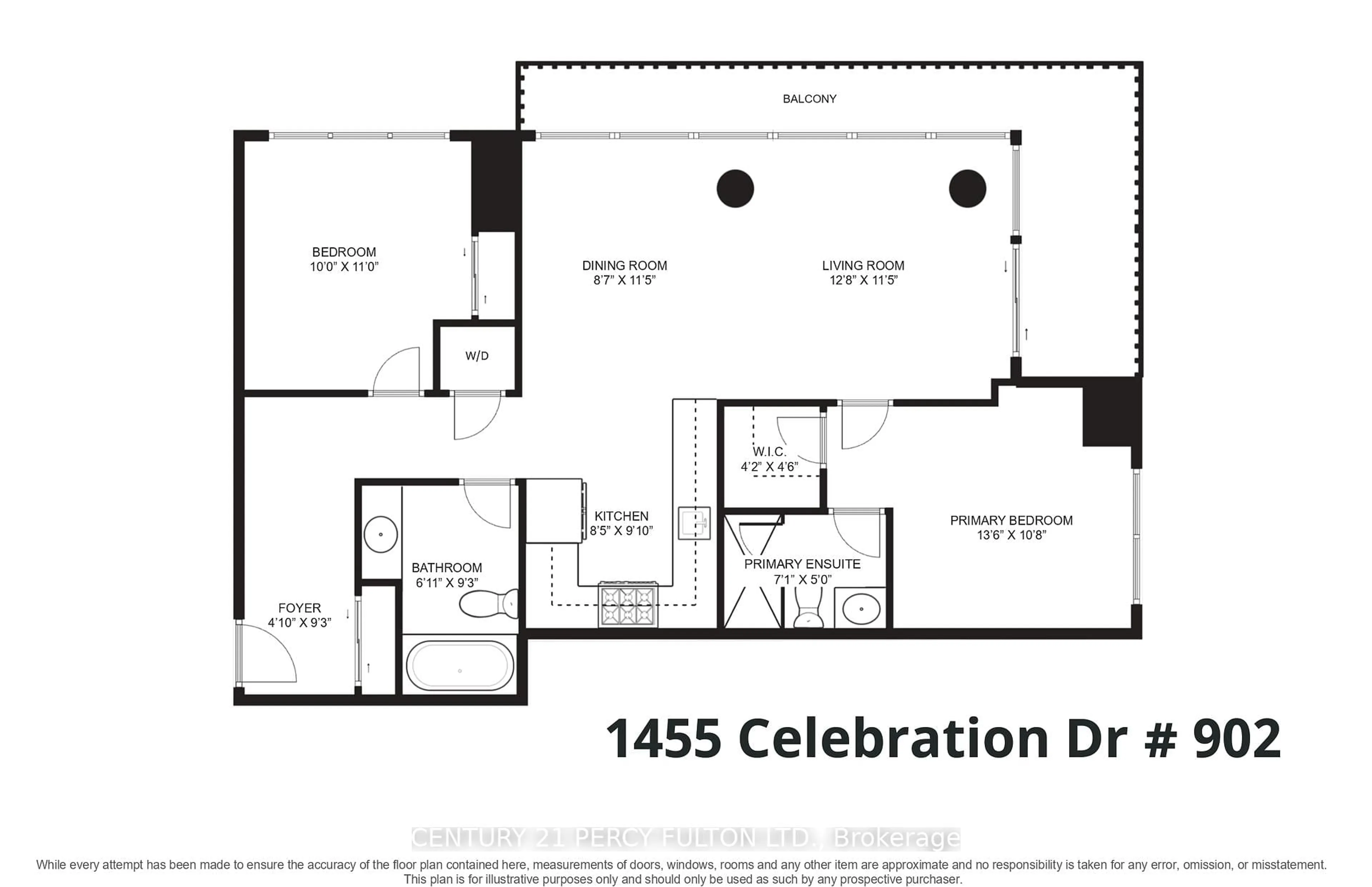 Floor plan for 1455 Celebration Dr #902, Pickering Ontario L1W 0C3