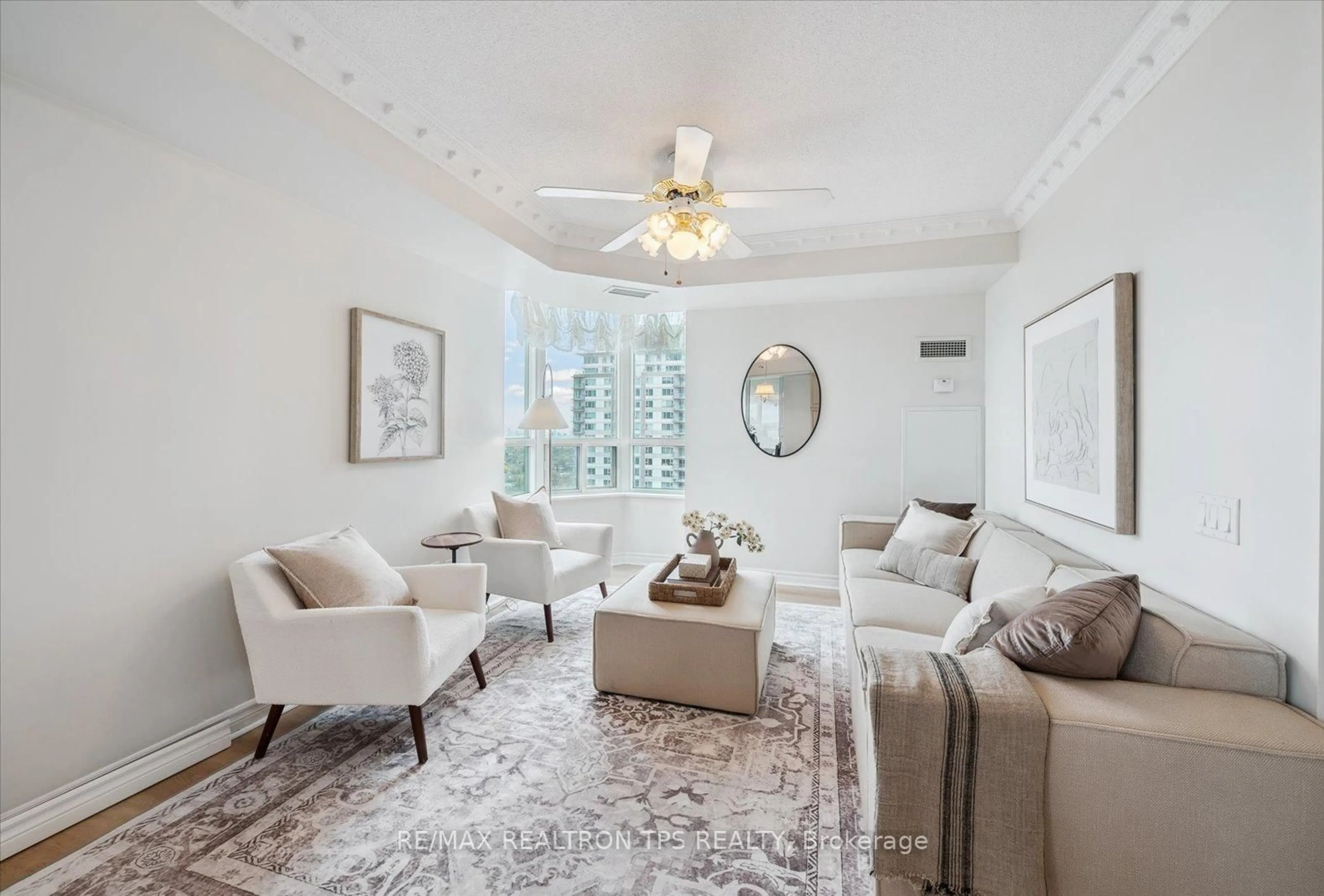 Living room with furniture, unknown for 61 Town Centre Crt #2402, Toronto Ontario M1P 5C5