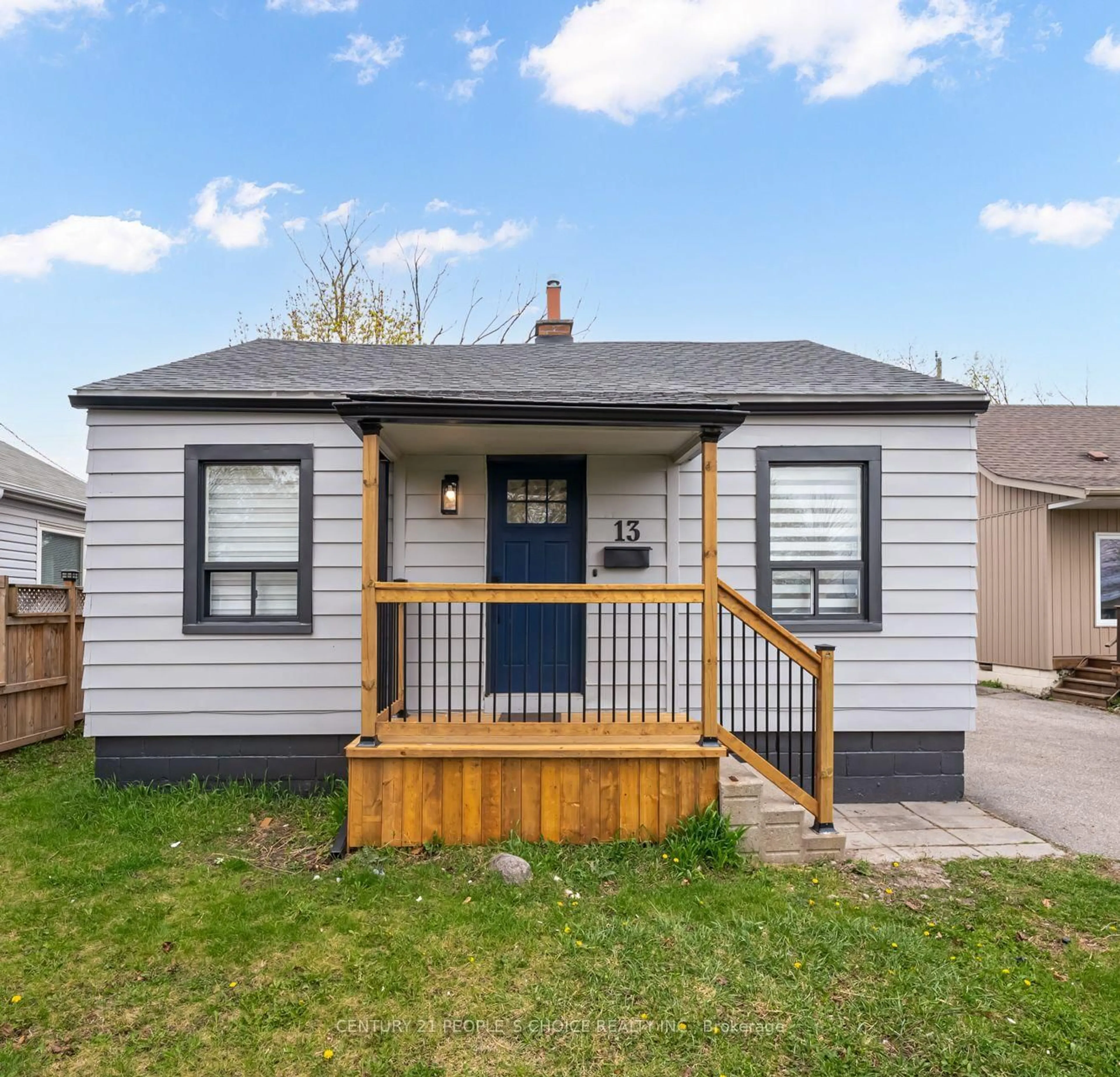 Home with vinyl exterior material, street for 13 Tudor Ave, Ajax Ontario L1S 1Z9