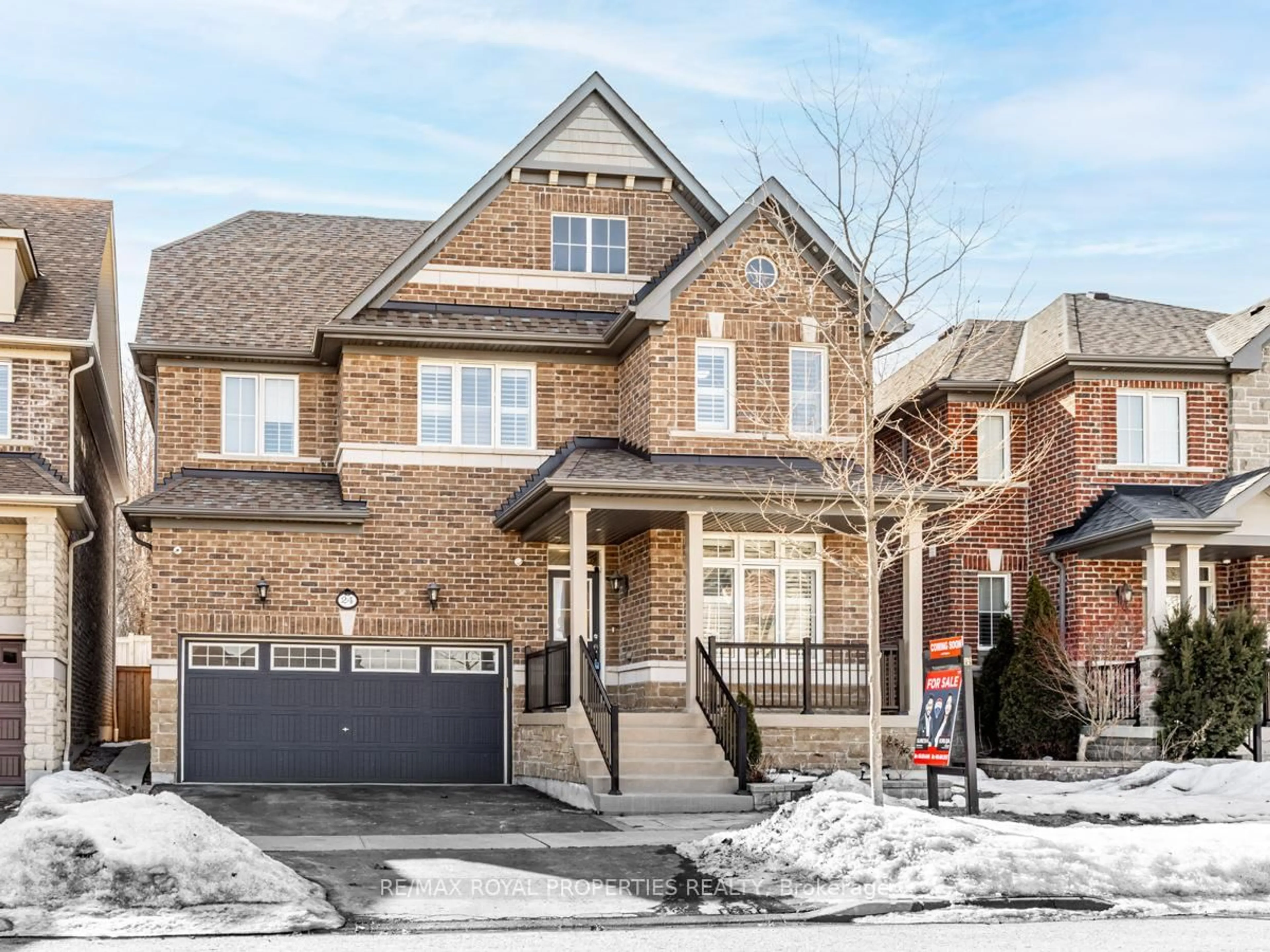 Home with brick exterior material, street for 24 Bignell Cres, Ajax Ontario L1Z 0P6