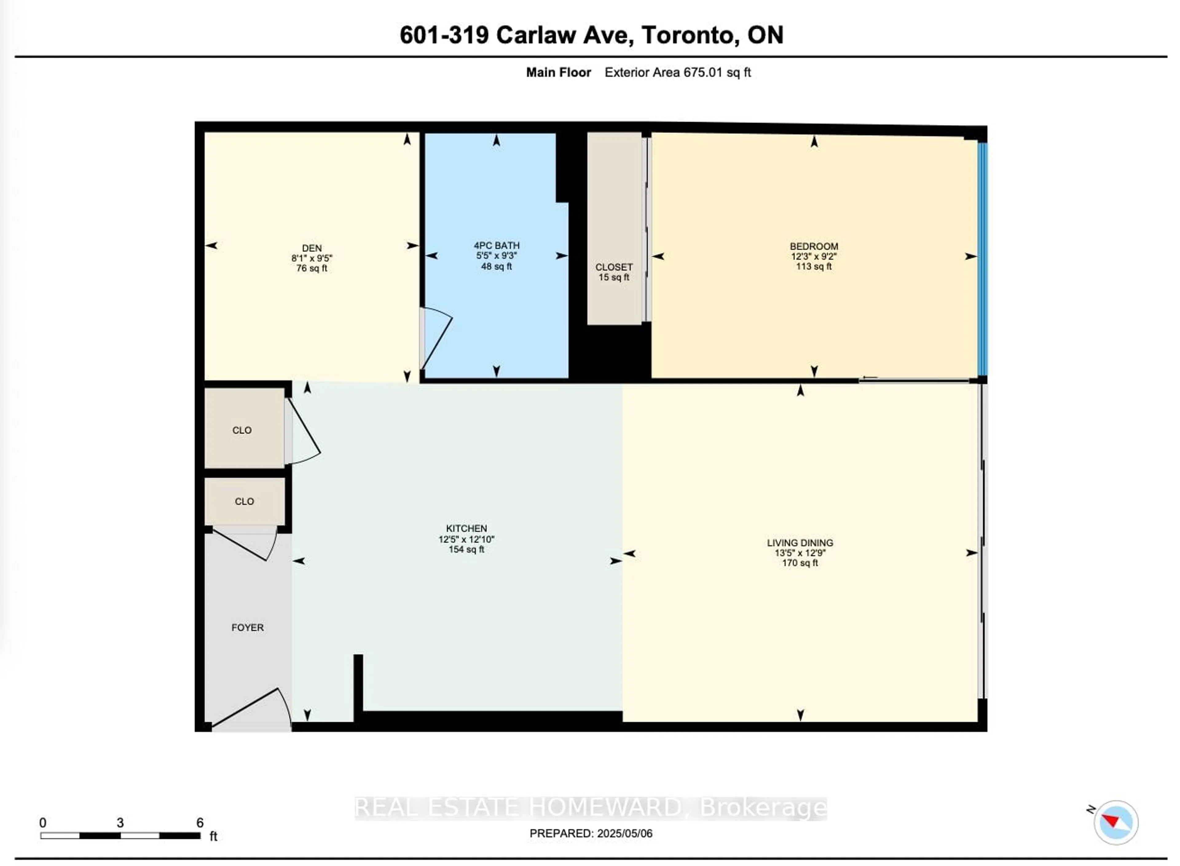 Floor plan for 319 Carlaw Ave #601, Toronto Ontario M4M 2S1