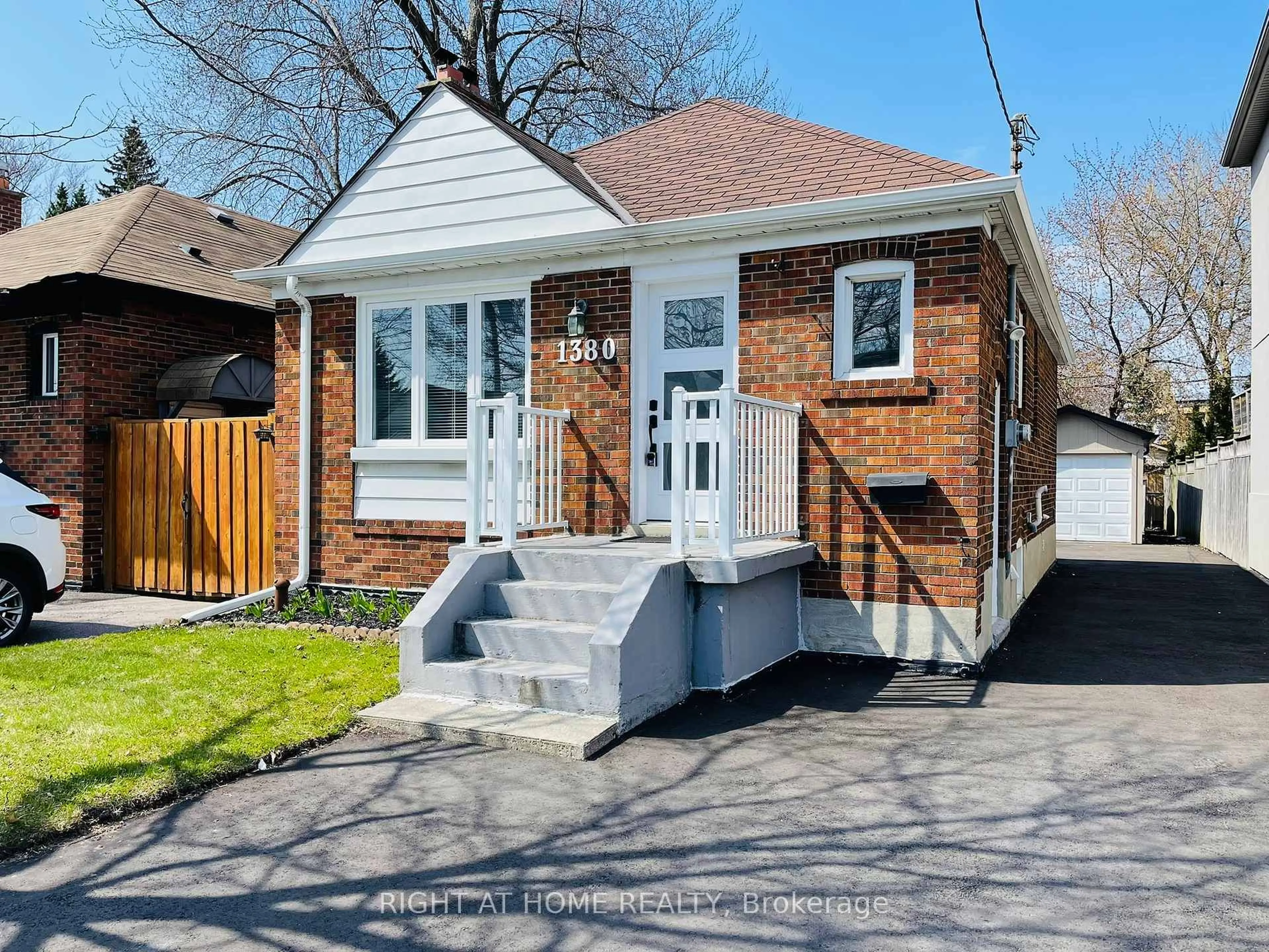 Home with brick exterior material, street for 1380 Woodbine Ave, Toronto Ontario M4C 4G5