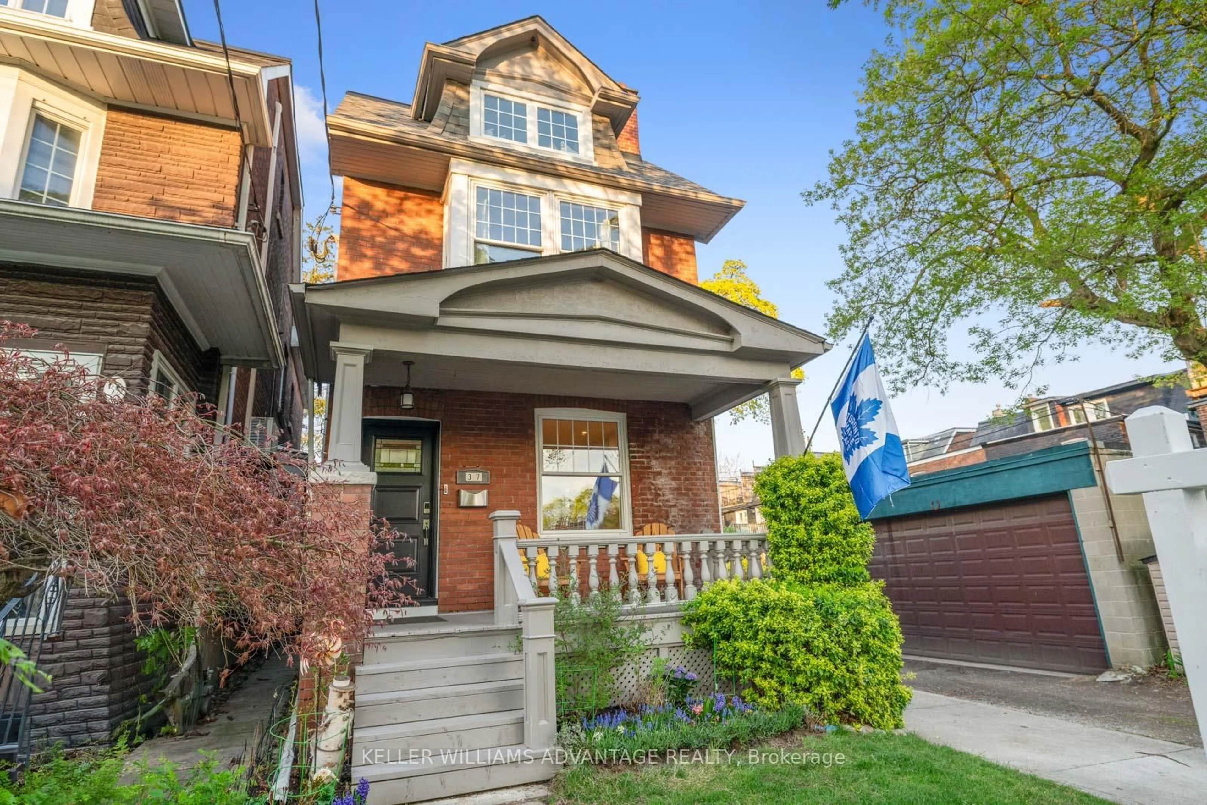 Home with brick exterior material, street for 37 Brookmount Rd, Toronto Ontario M4L 3N3