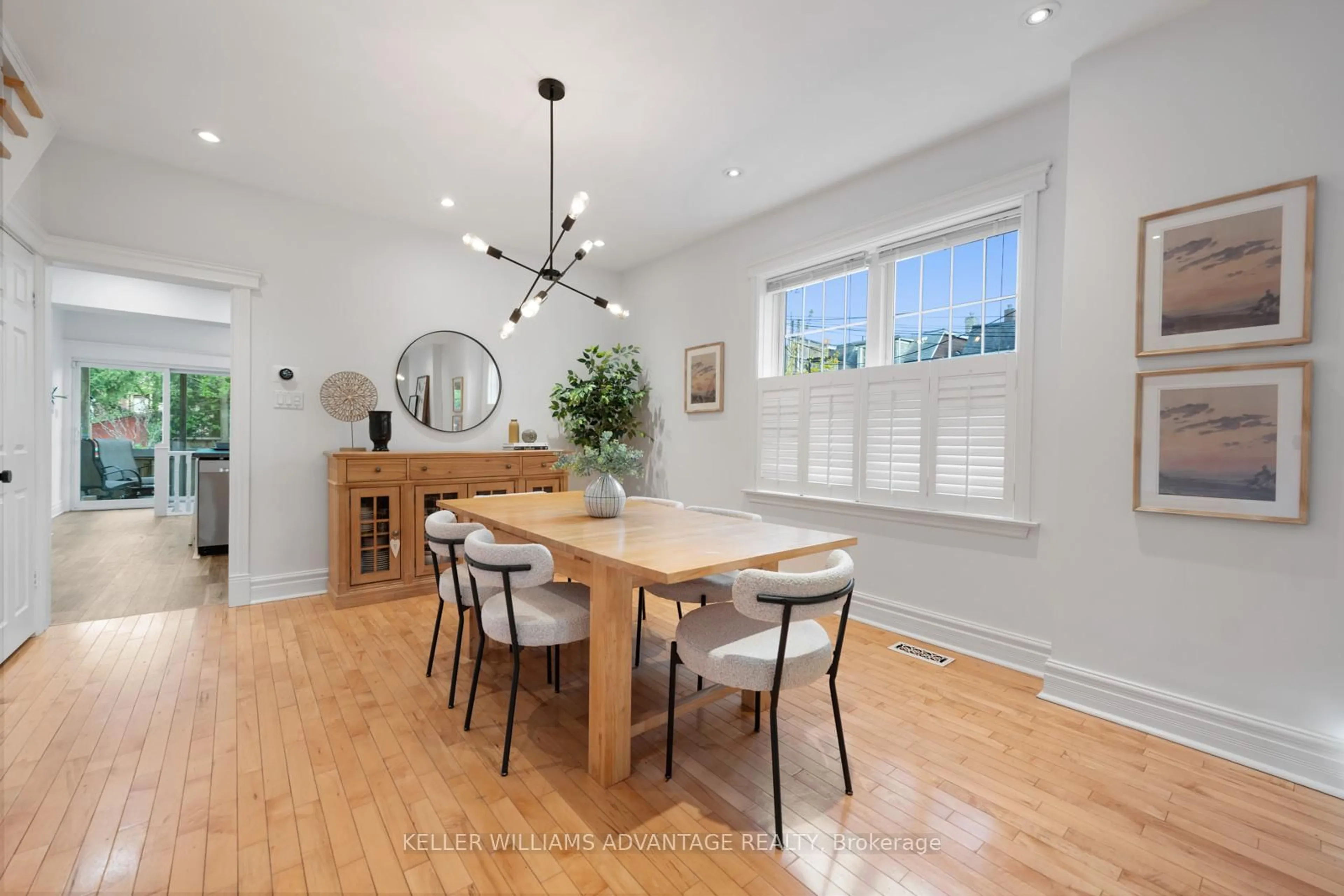 Dining room, wood/laminate floor for 37 Brookmount Rd, Toronto Ontario M4L 3N3