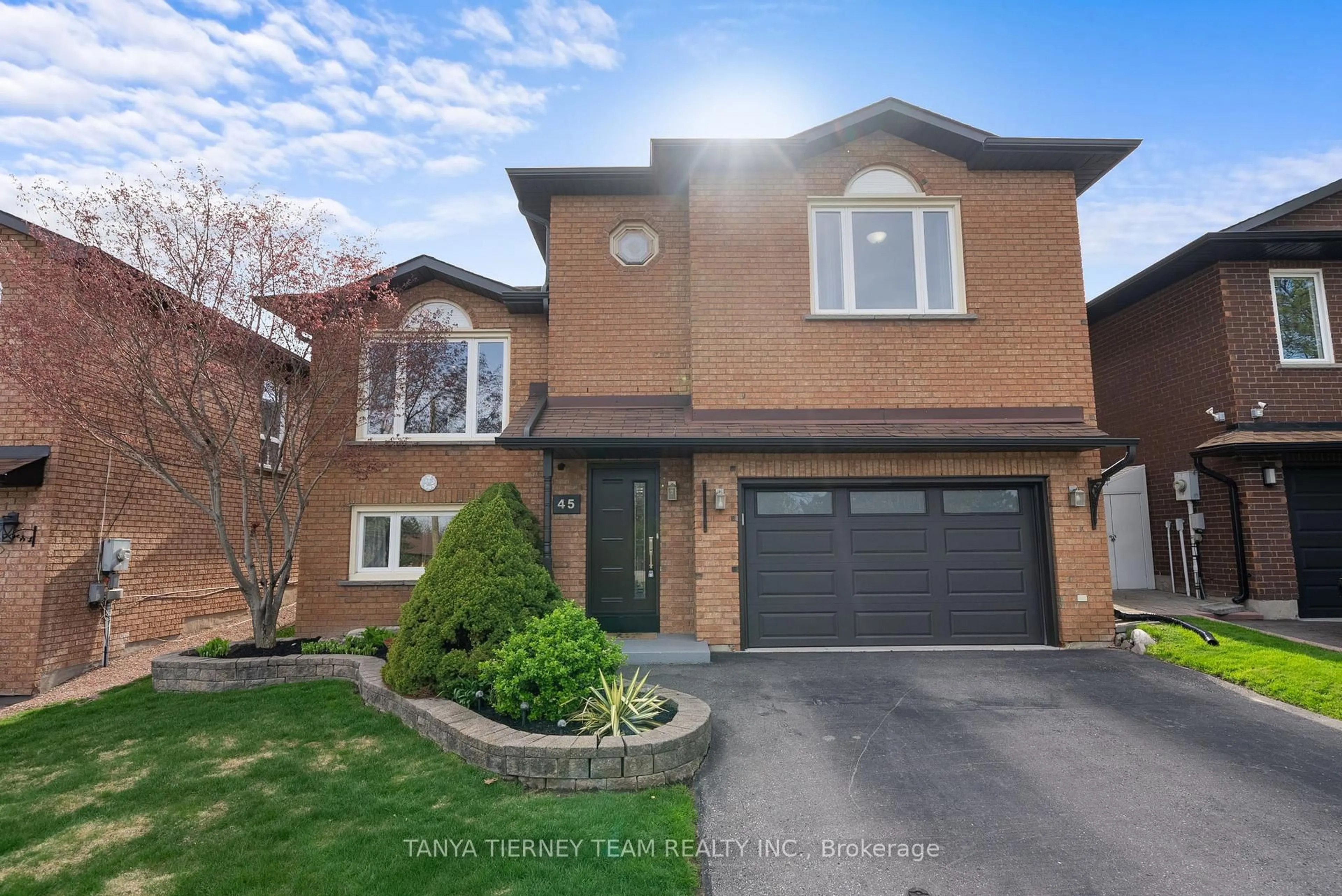 Home with brick exterior material, street for 45 Limestone Cres, Whitby Ontario L1N 8P2