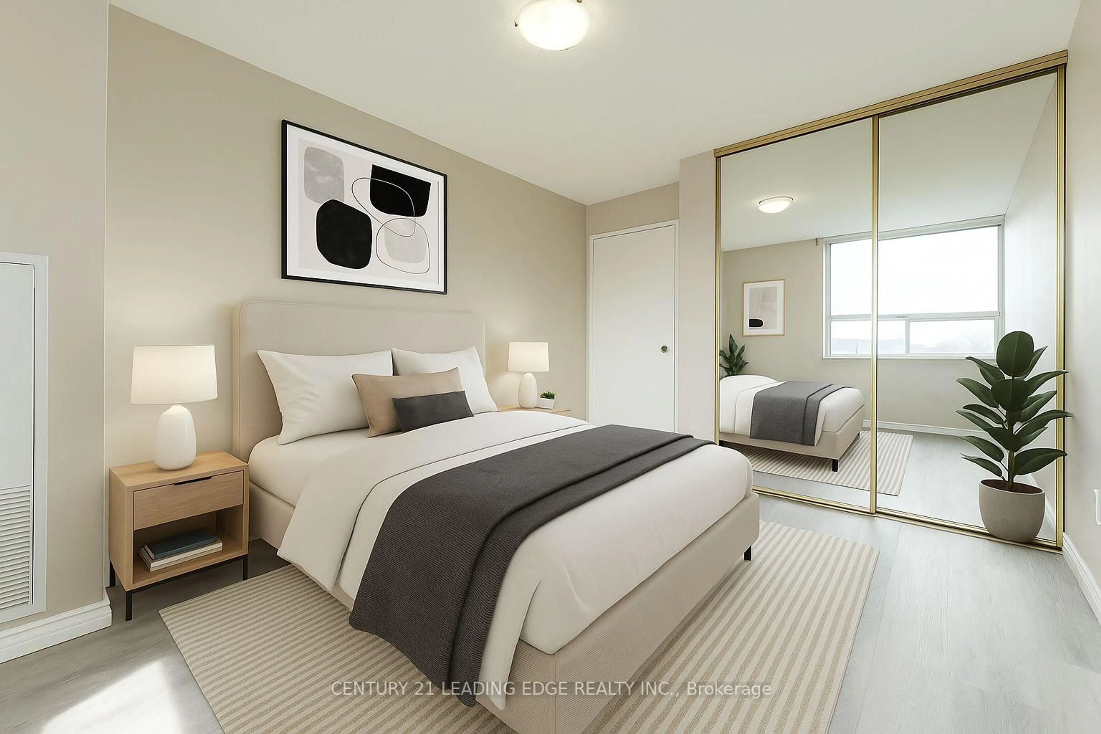 Bedroom with bed, unknown for 4062 Lawrence Ave #306, Toronto Ontario M1E 4V5