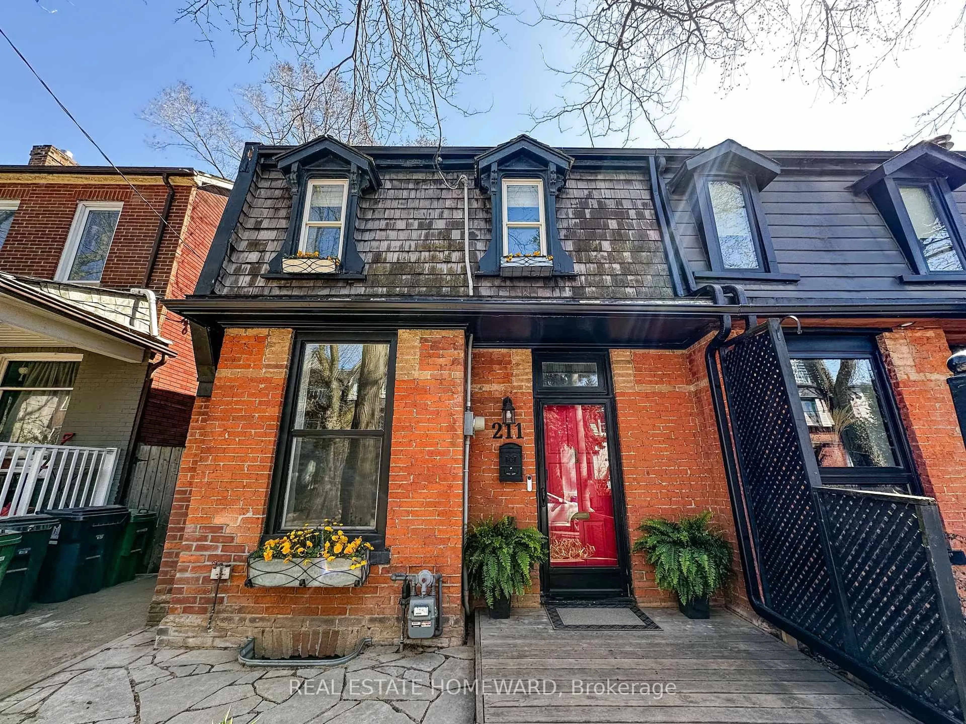 Home with brick exterior material, street for 211 Hamilton St, Toronto Ontario M4M 2E3