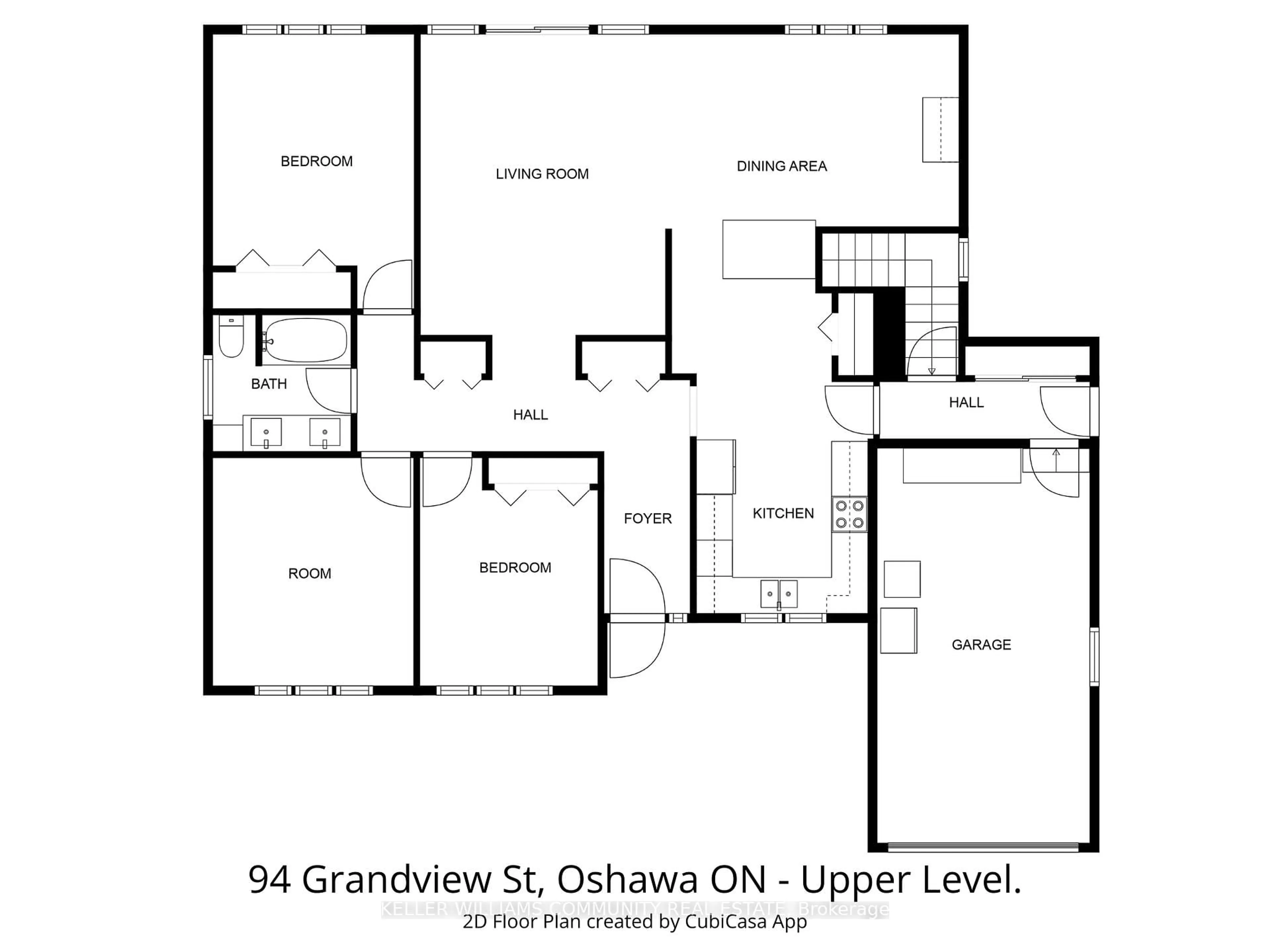 Floor plan for 94 Grandview St, Oshawa Ontario L1H 7C4