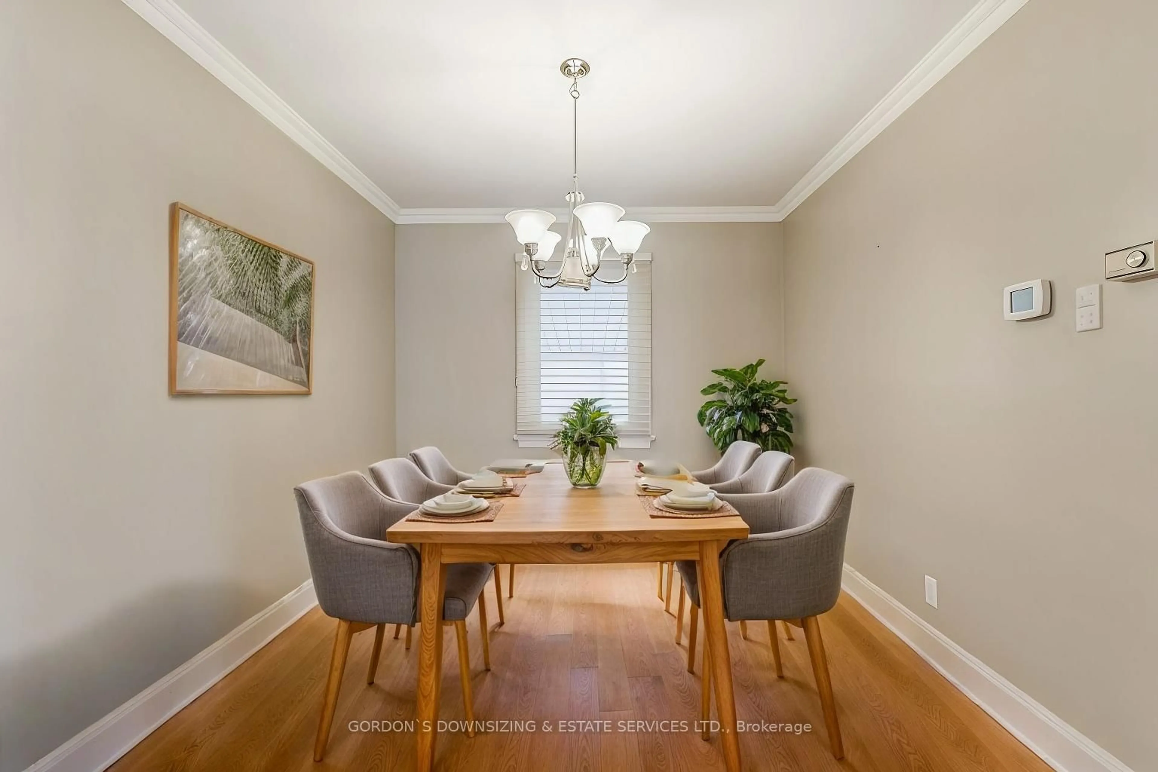 Dining room, wood/laminate floor for 6 Holswade Rd, Toronto Ontario M1L 2G2
