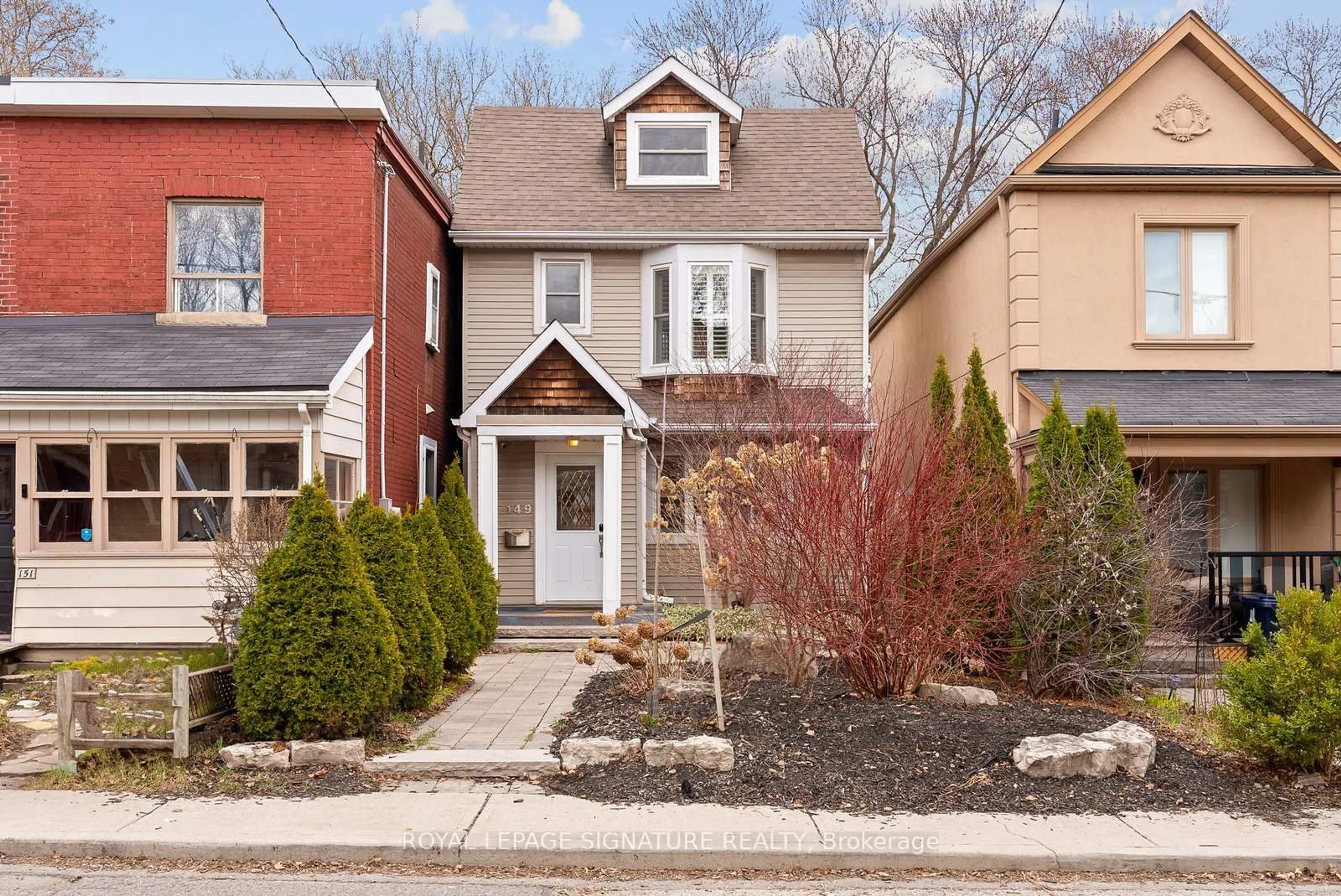 Home with brick exterior material, street for 149 Galt Ave, Toronto Ontario M4M 2Z4