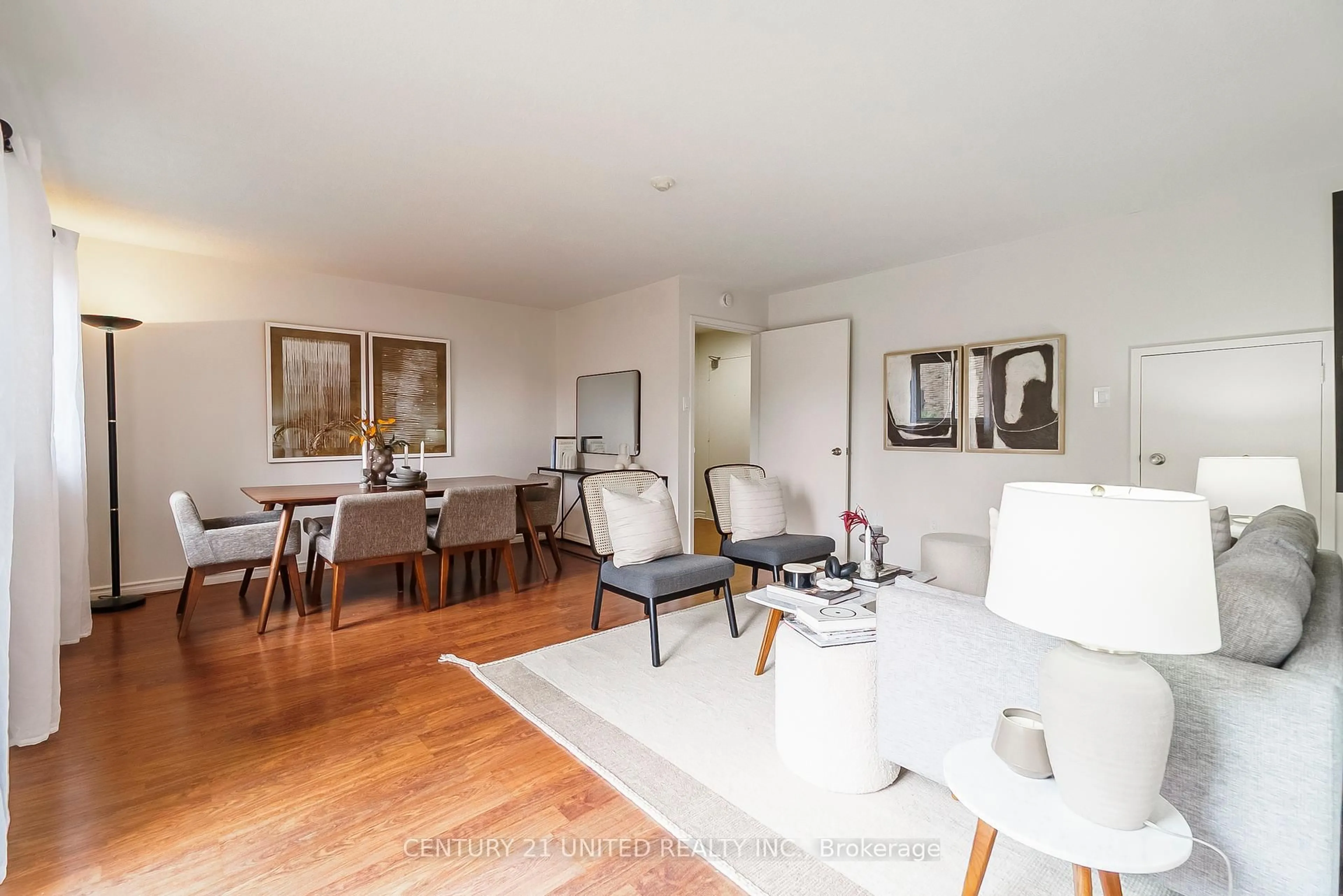 Living room with furniture, unknown for 140 Ling Rd #101, Toronto Ontario M1E 4V9